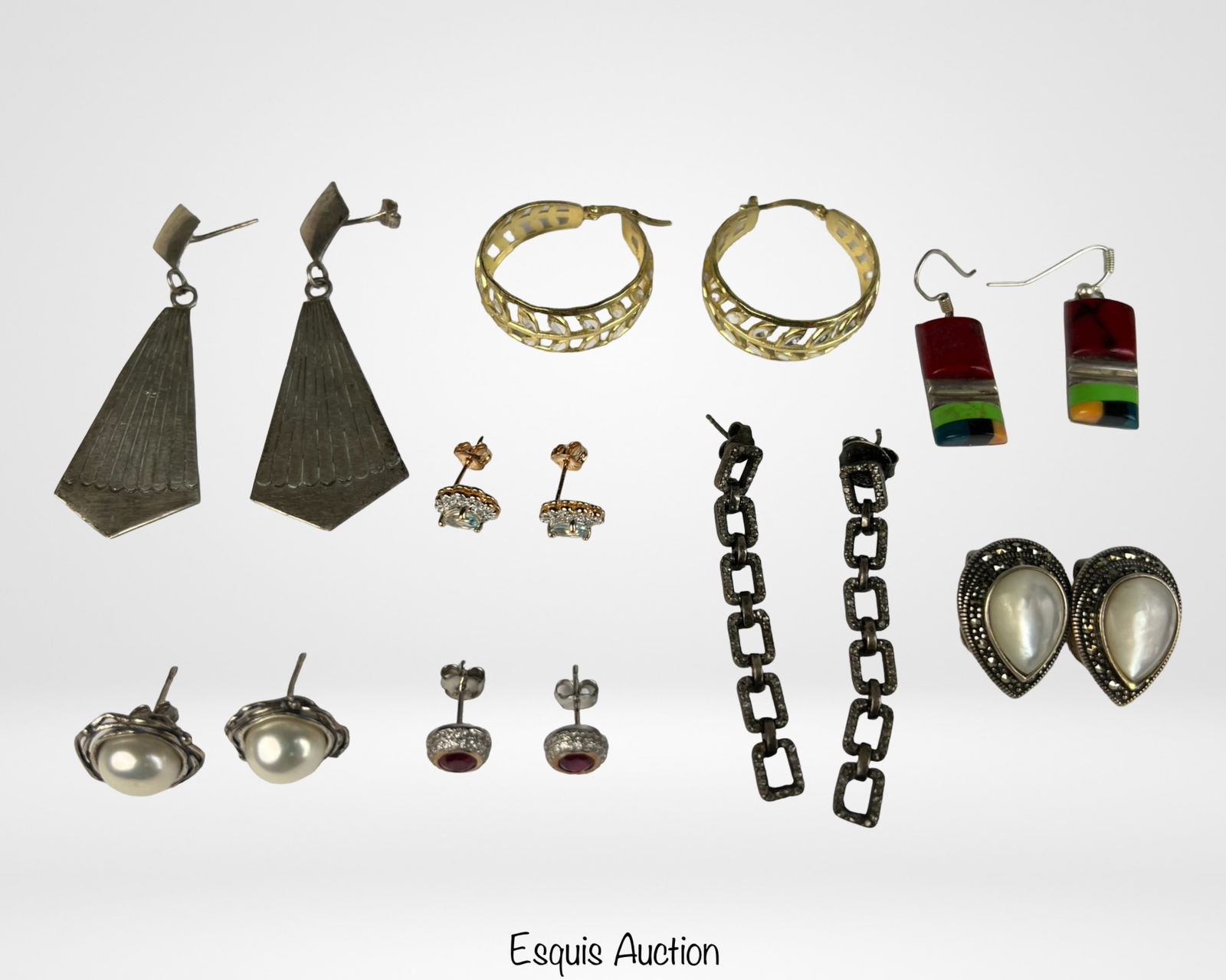 Assortment of Sterling Silver Earrings (1 of 3)