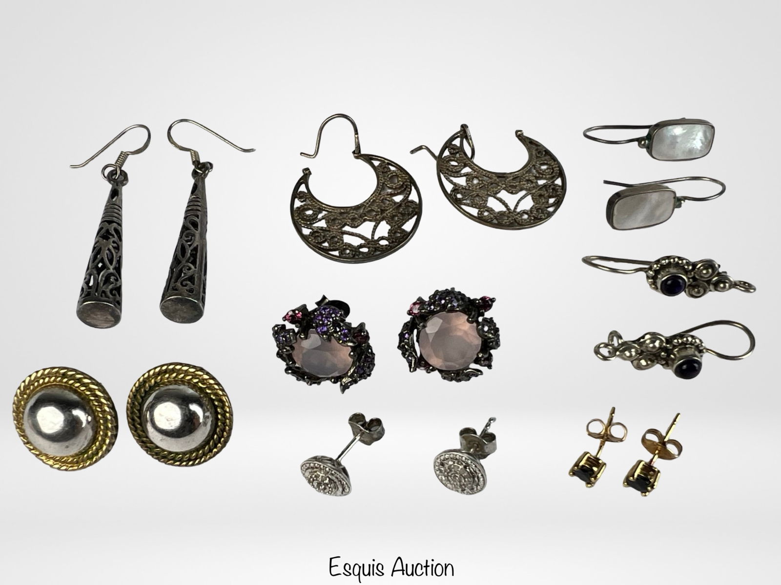 Assortment of Sterling Silver Earrings (1 of 3)