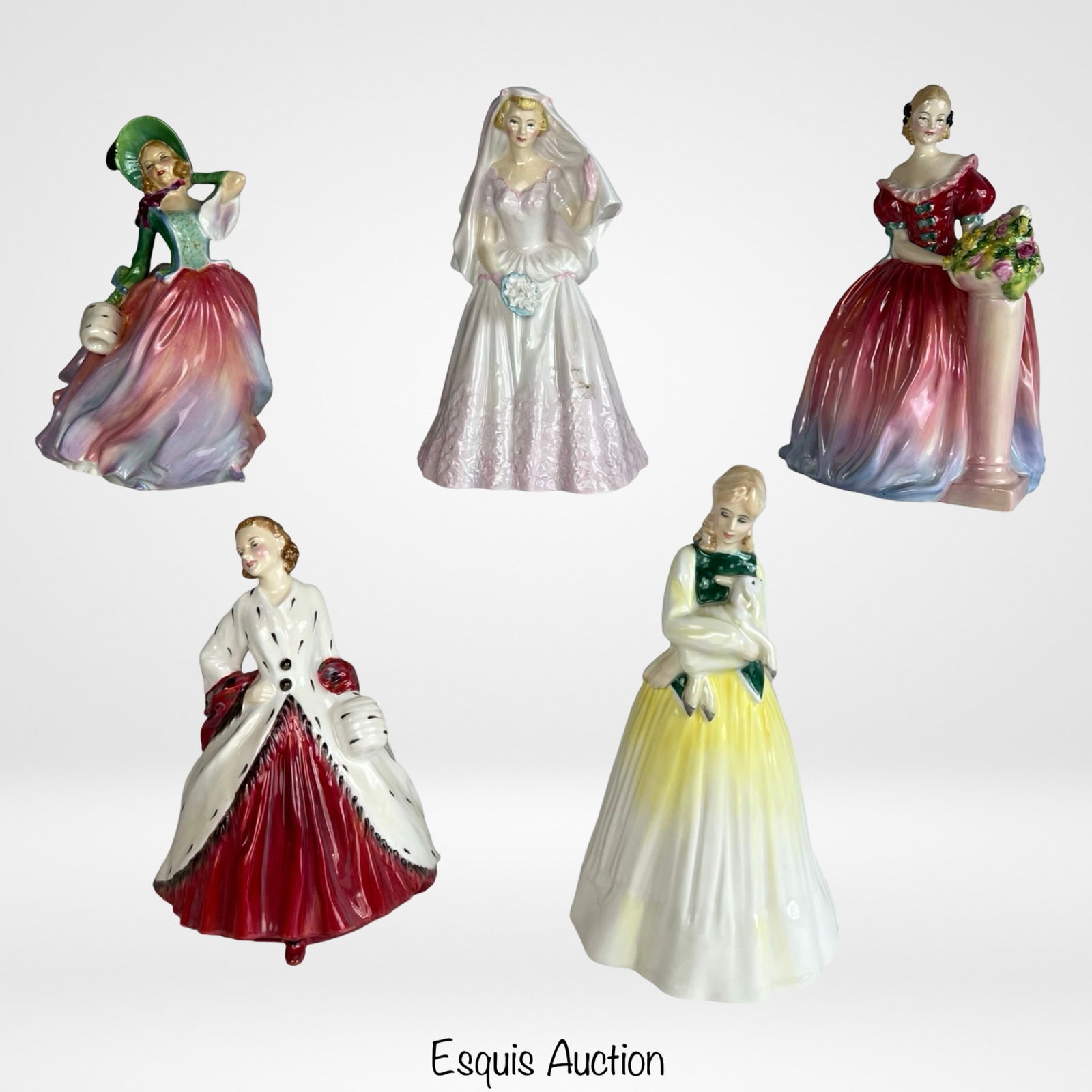 5 Royal Doulton Ladies Porcelain Figurines (1 of 6)