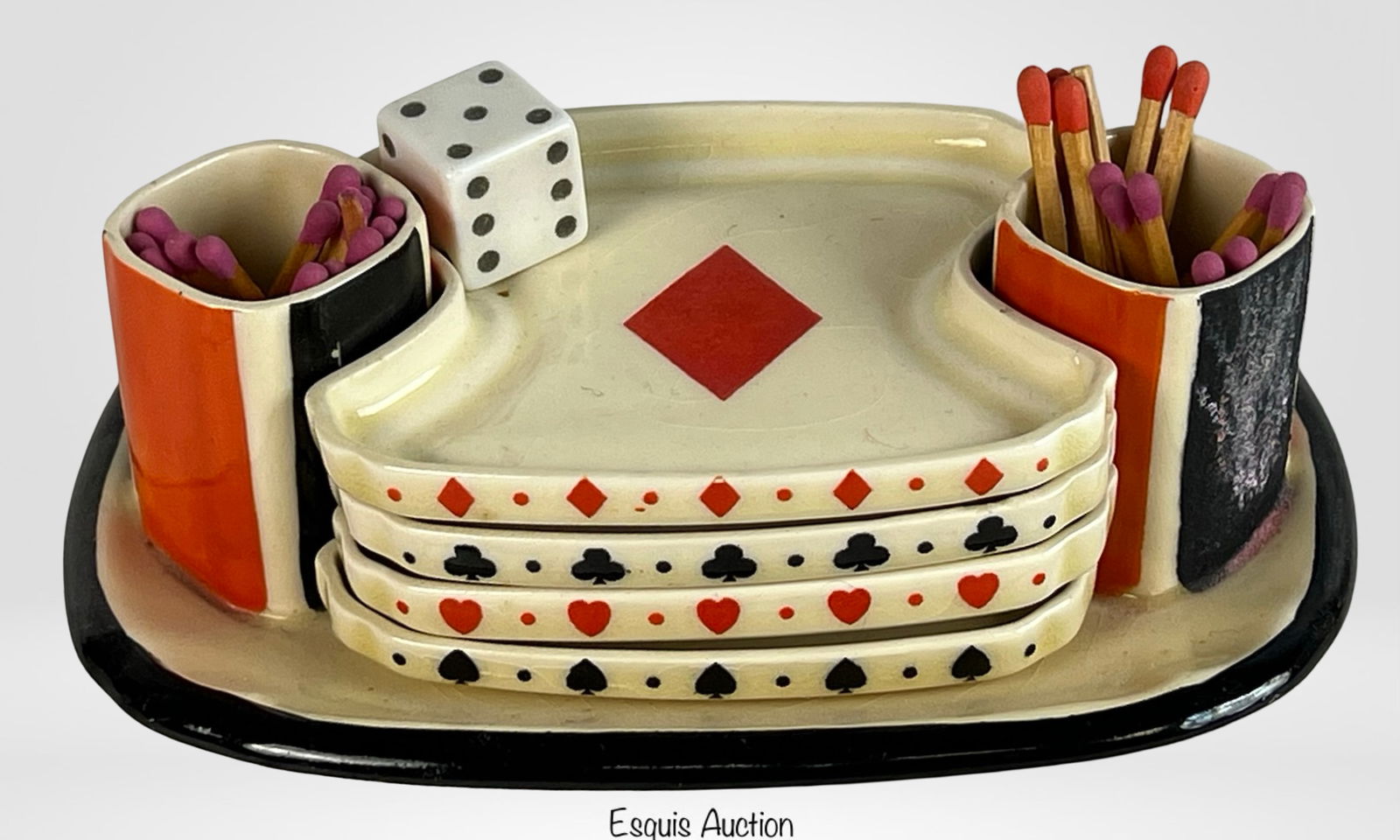 Royal Doulton Poker Playing Card Smoking Set (1 of 4)