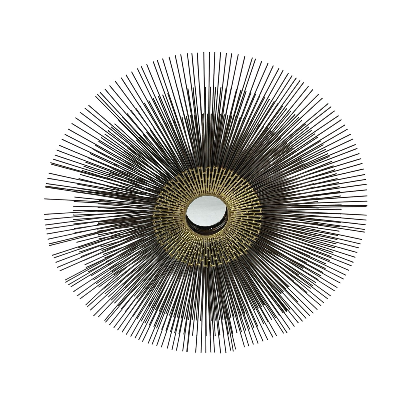 MCM  Brutalist Starburst Wall Sculpture w/ Mirror (1 of 4)