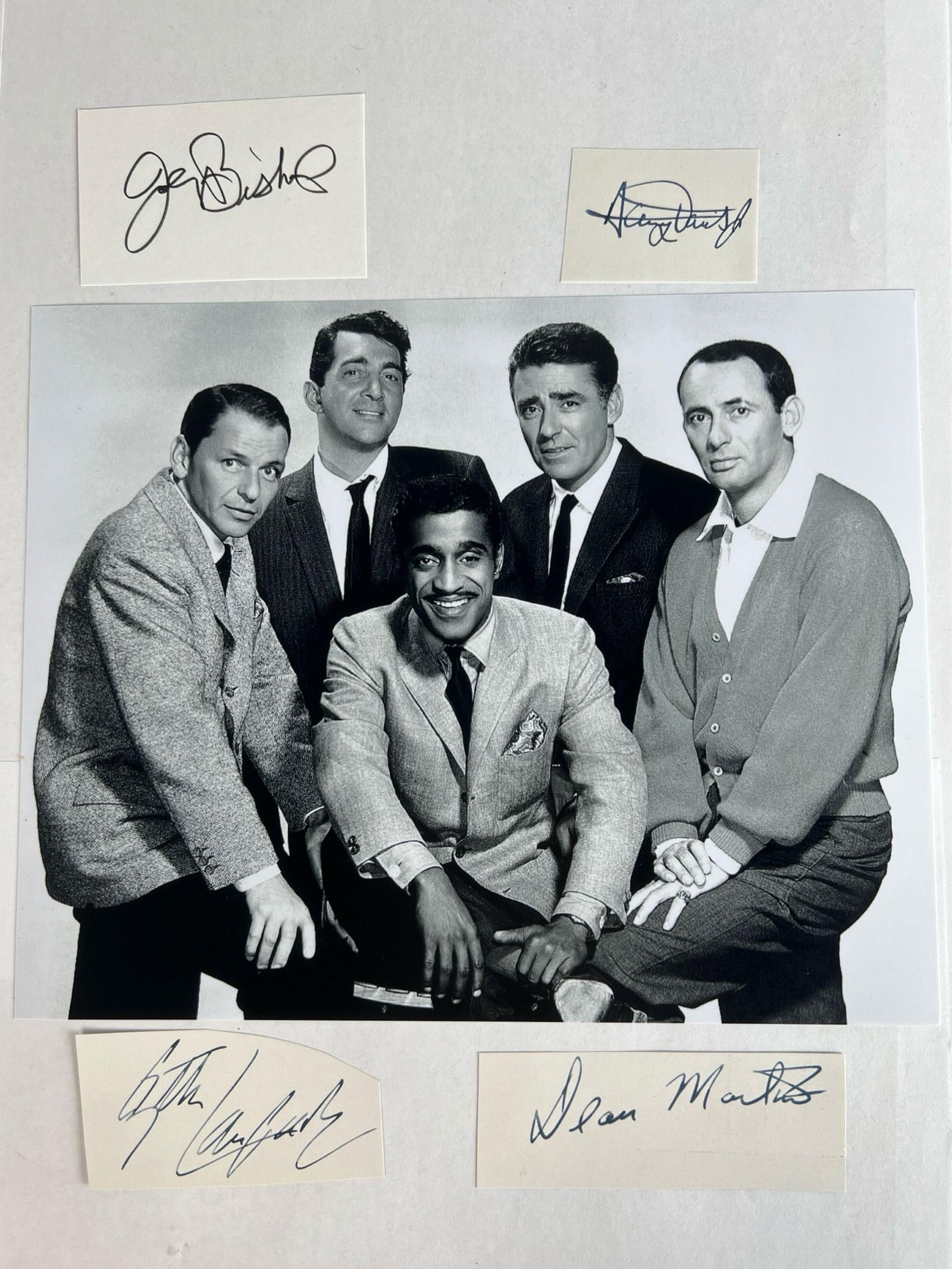 "Rat Pack"- Set of 4 Autographes- Martin, Davis, (1 of 3)
