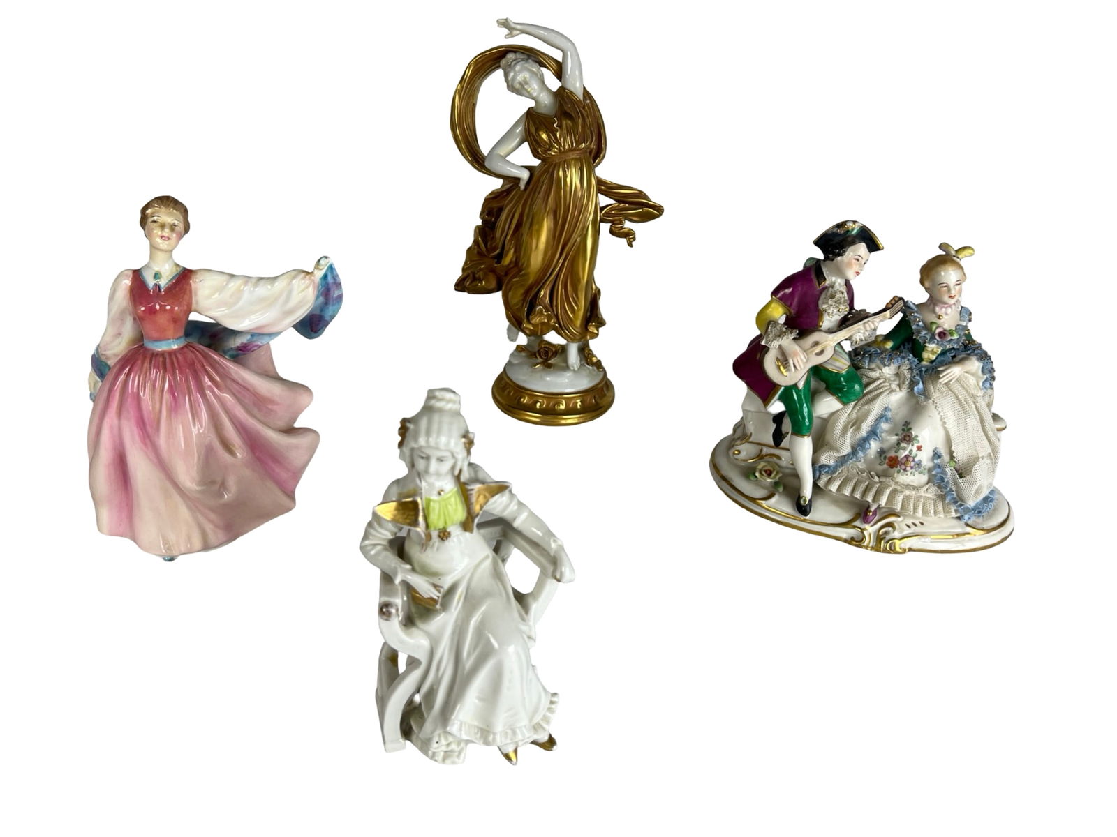 Lot of Porcelain Figurines- Dresden, Royal Doulton (1 of 9)