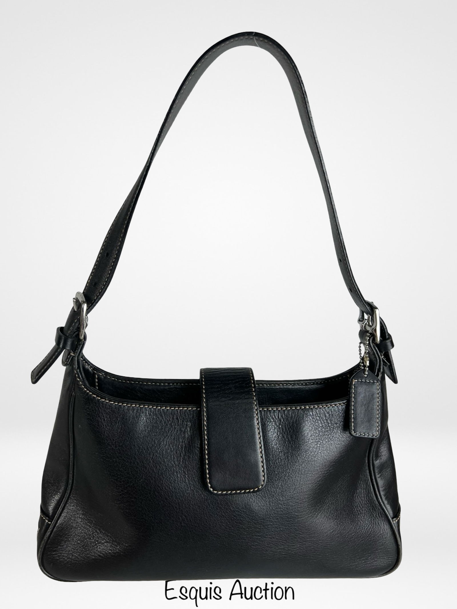 Coach Hamptons Black Leather Hobo Bag (1 of 3)