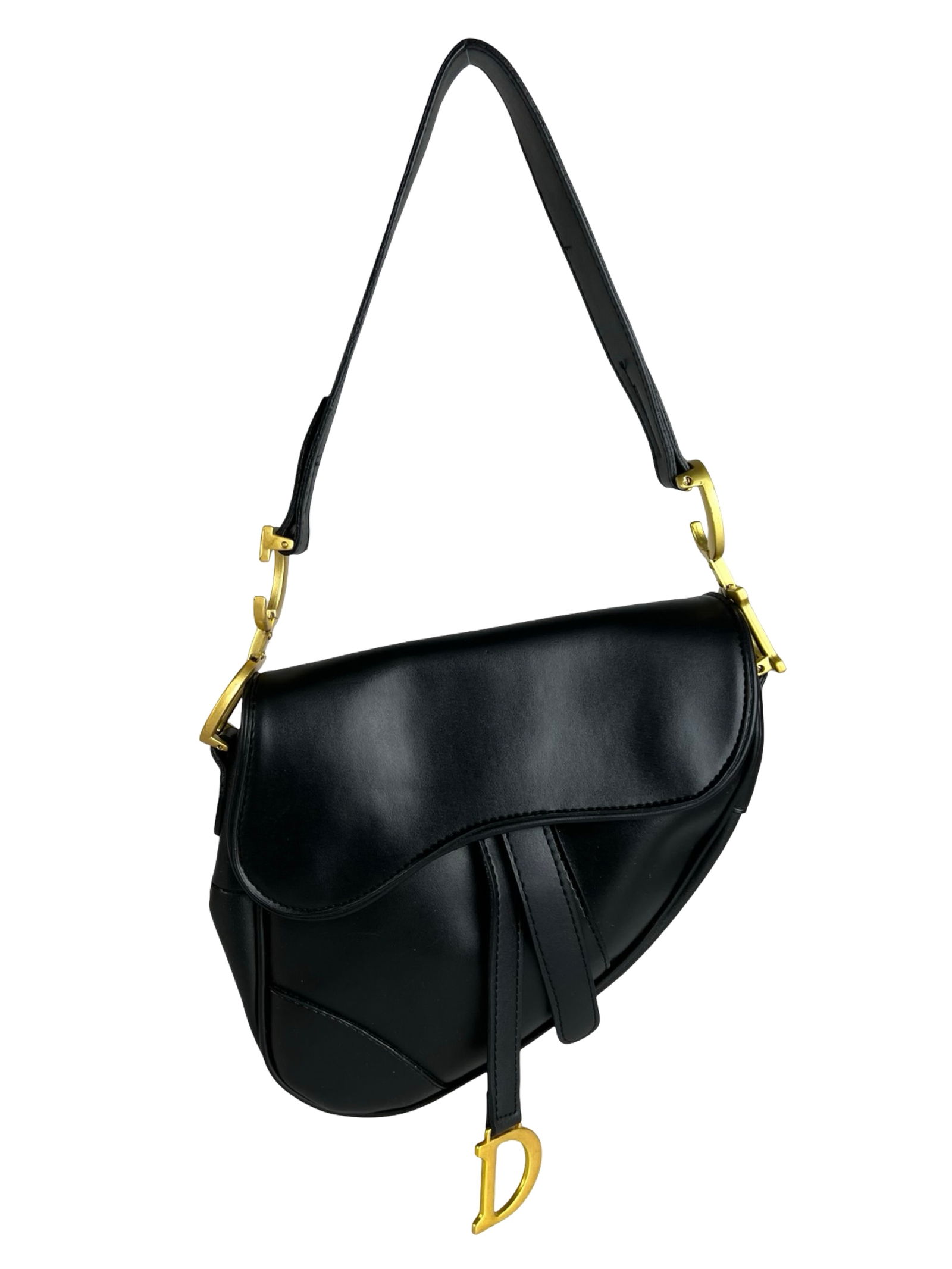 Black Leather Multi-Carry Saddle Shoulder Bag (1 of 5)