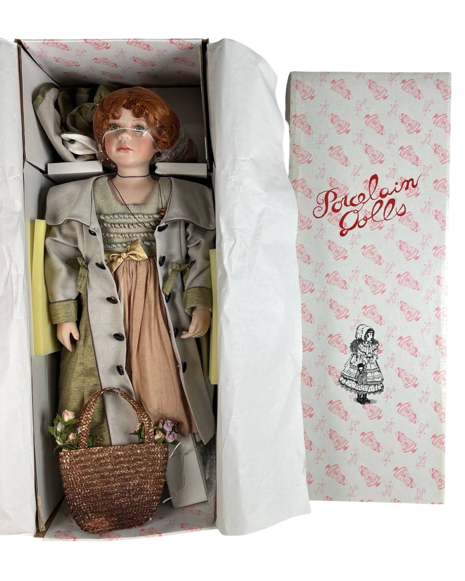 Delton Porcelain Victorian Doll-  "Opal" (1 of 2)