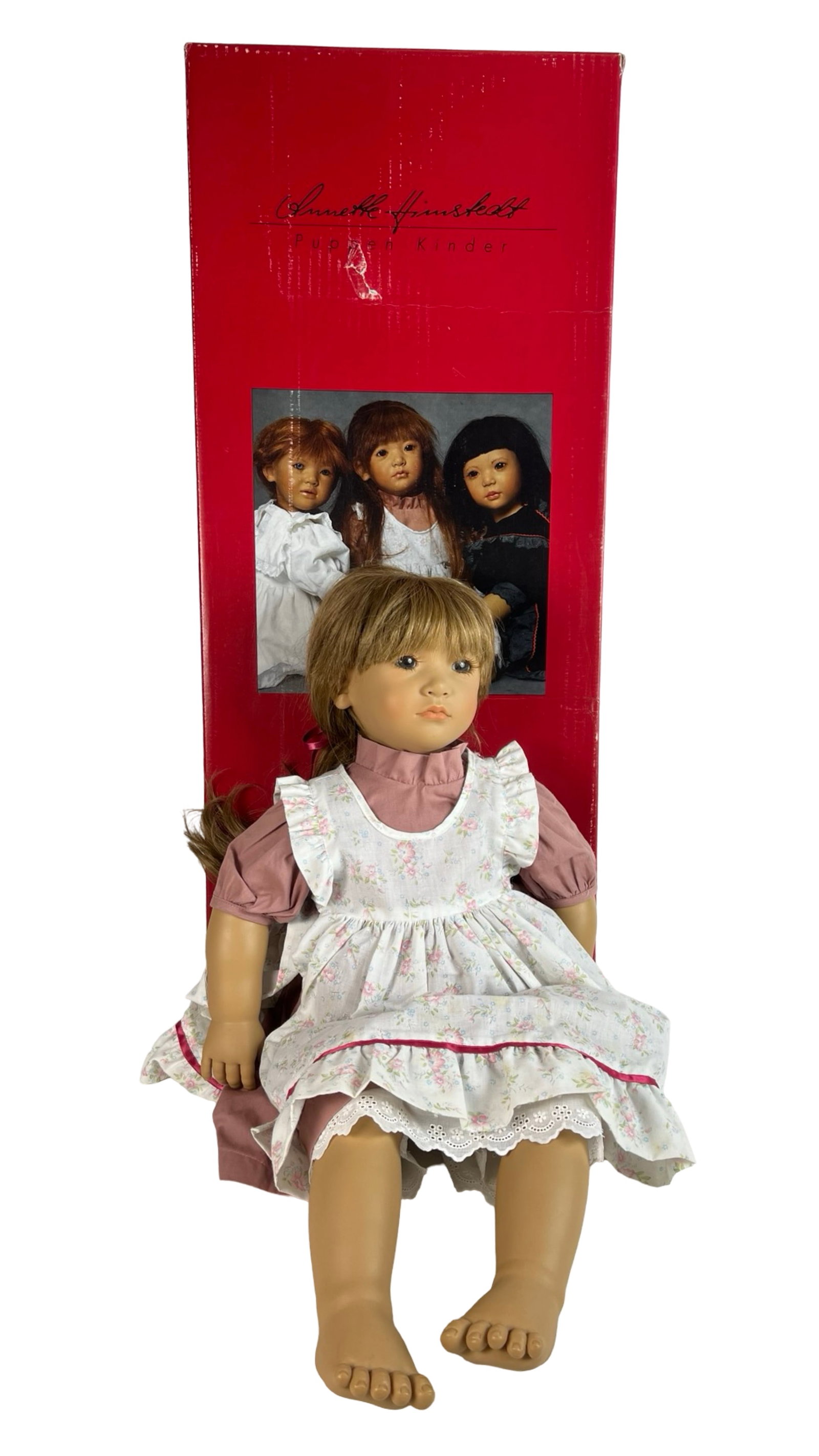 Annette Himstedt "Neblina" 25" Artist Doll: Beautifully crafted 25" vinyl artist doll titled Neblina, from the Faces of Friendship collection by renowned German doll artist Annette Himstedt. Produced in 1991/92 by Timeless Creations, this limit