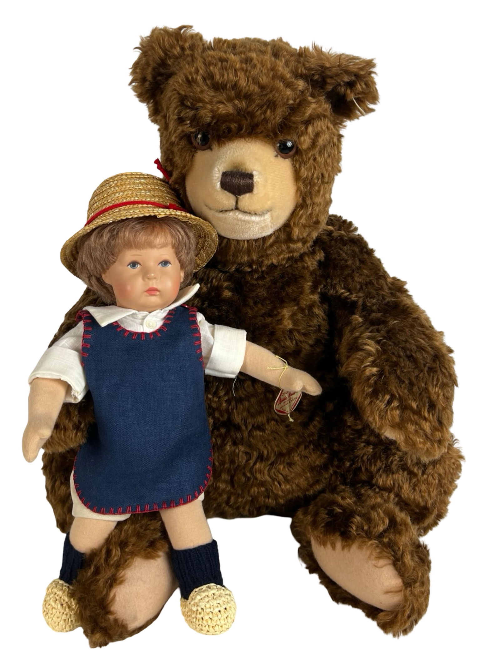 1996 Kathe Kruse Doll & Steiff Teddy Bear Set (1 of 5)