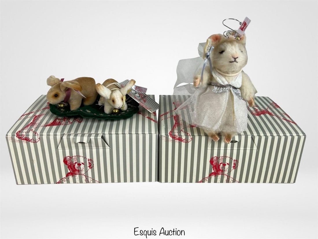 Steiff LE Mouse Fairy Ornament & Rabbit Pin Cushio (1 of 5)