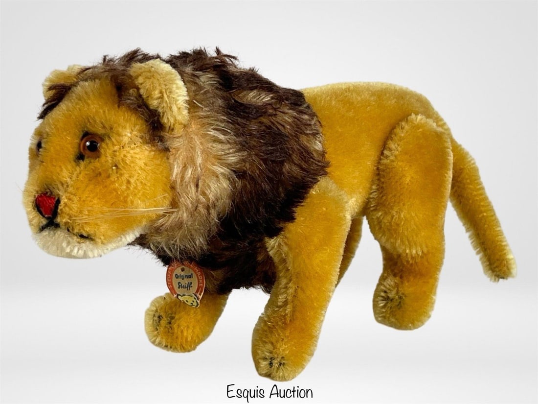 Vintage 1950s Steiff Poseable Mohair Lion (1 of 3)