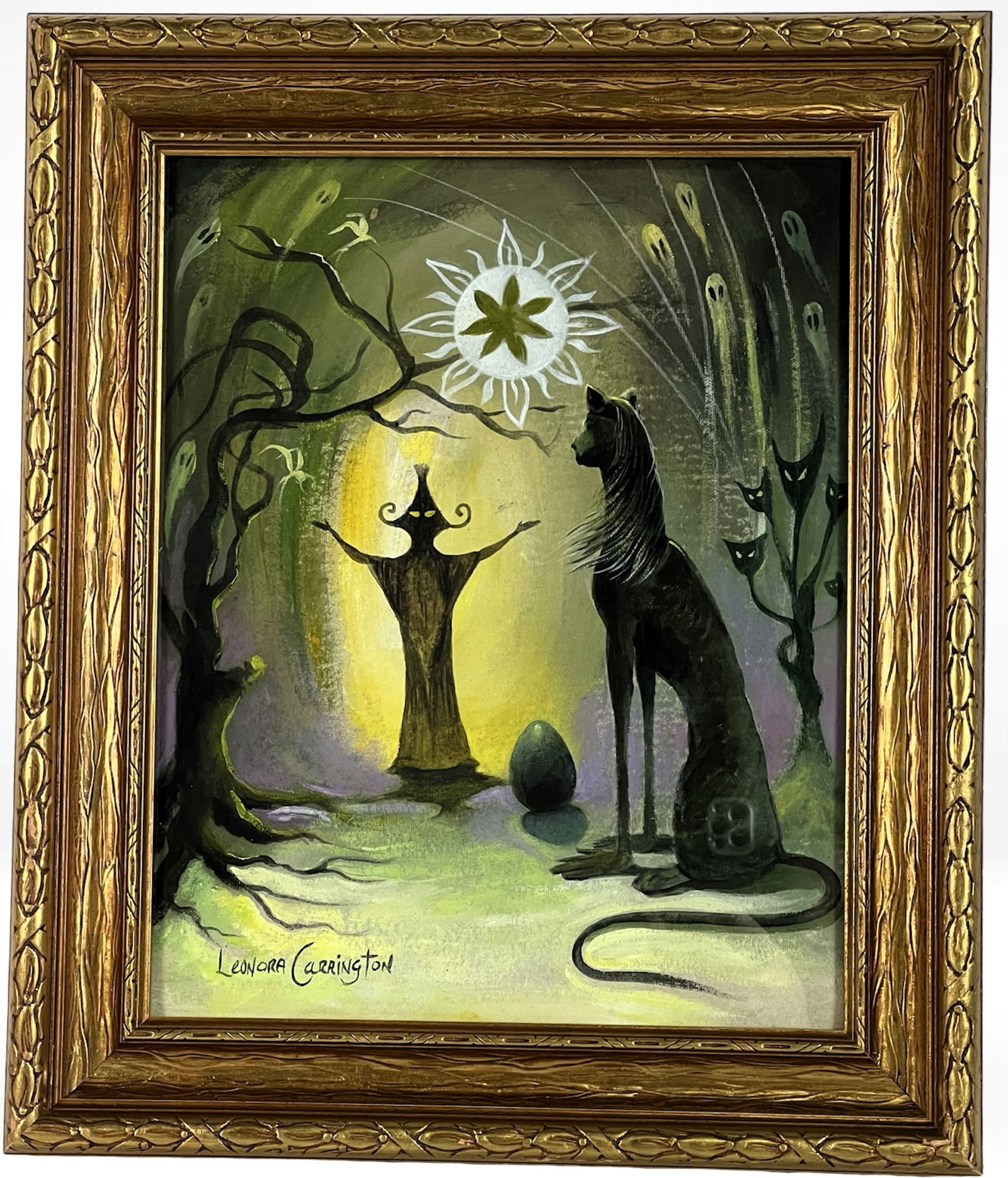 Leonora Carrington (attrib)- Surrealist Painting (1 of 4)