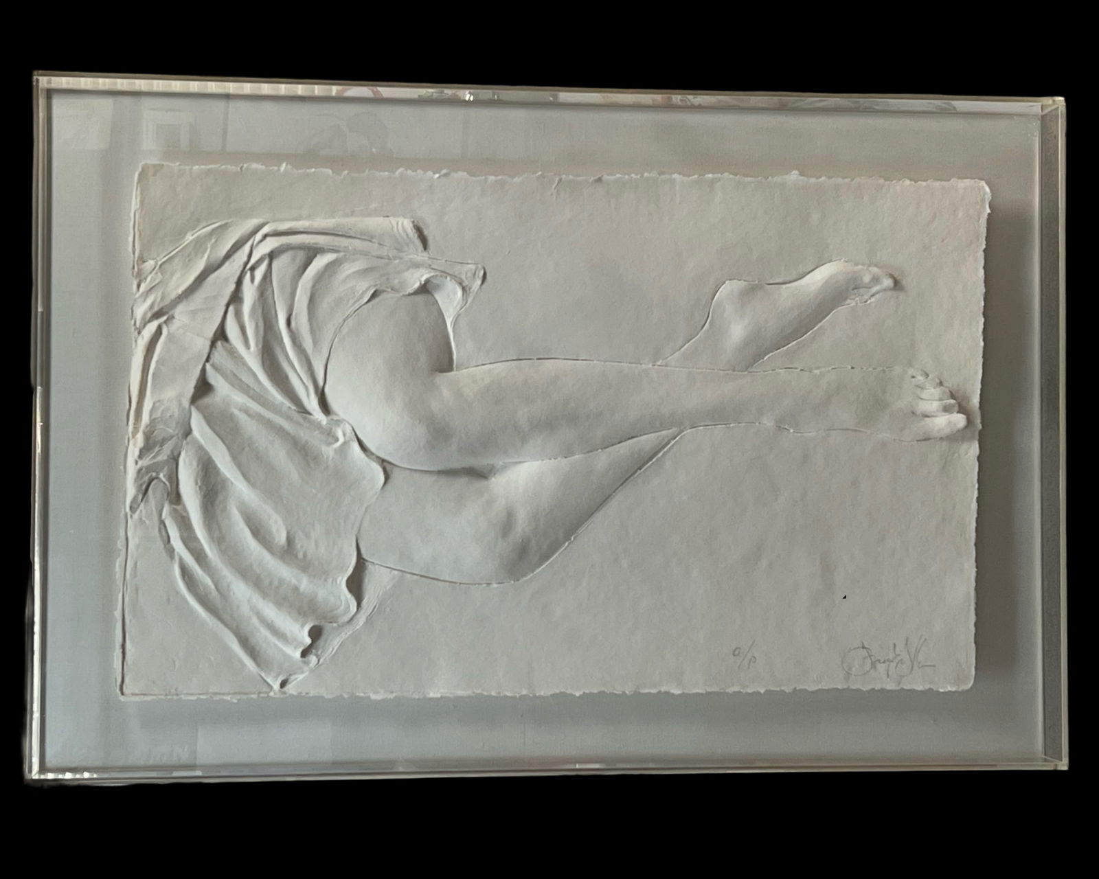 Frank Gallo Cast Paper Relief Sculpture- Sexy Legs (1 of 4)