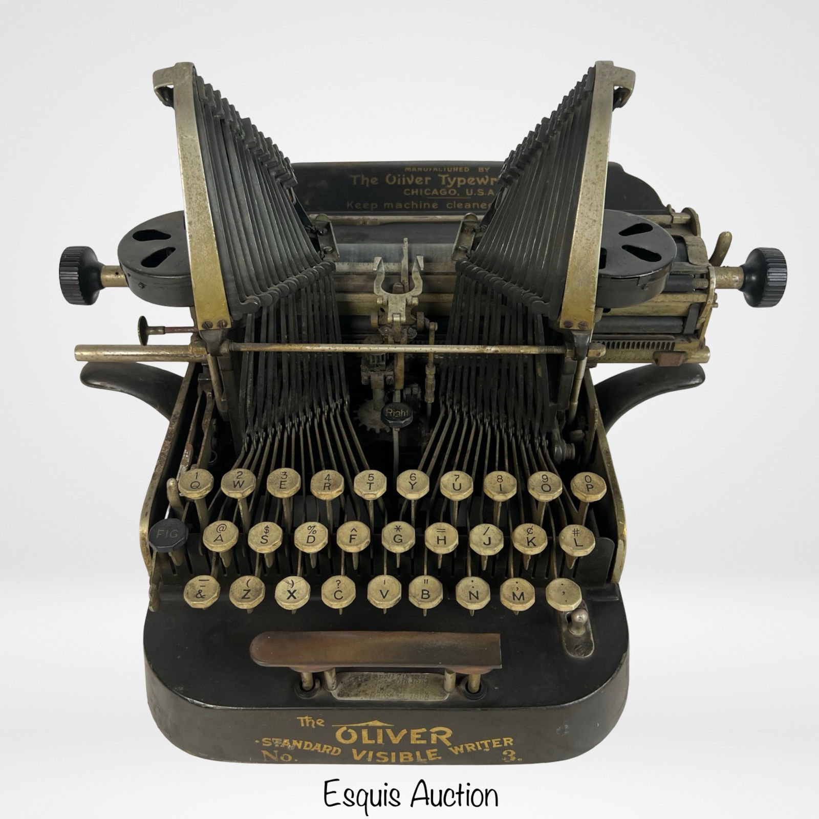 Antique Oliver Standard Visible No. 3 Typewriter (1 of 8)