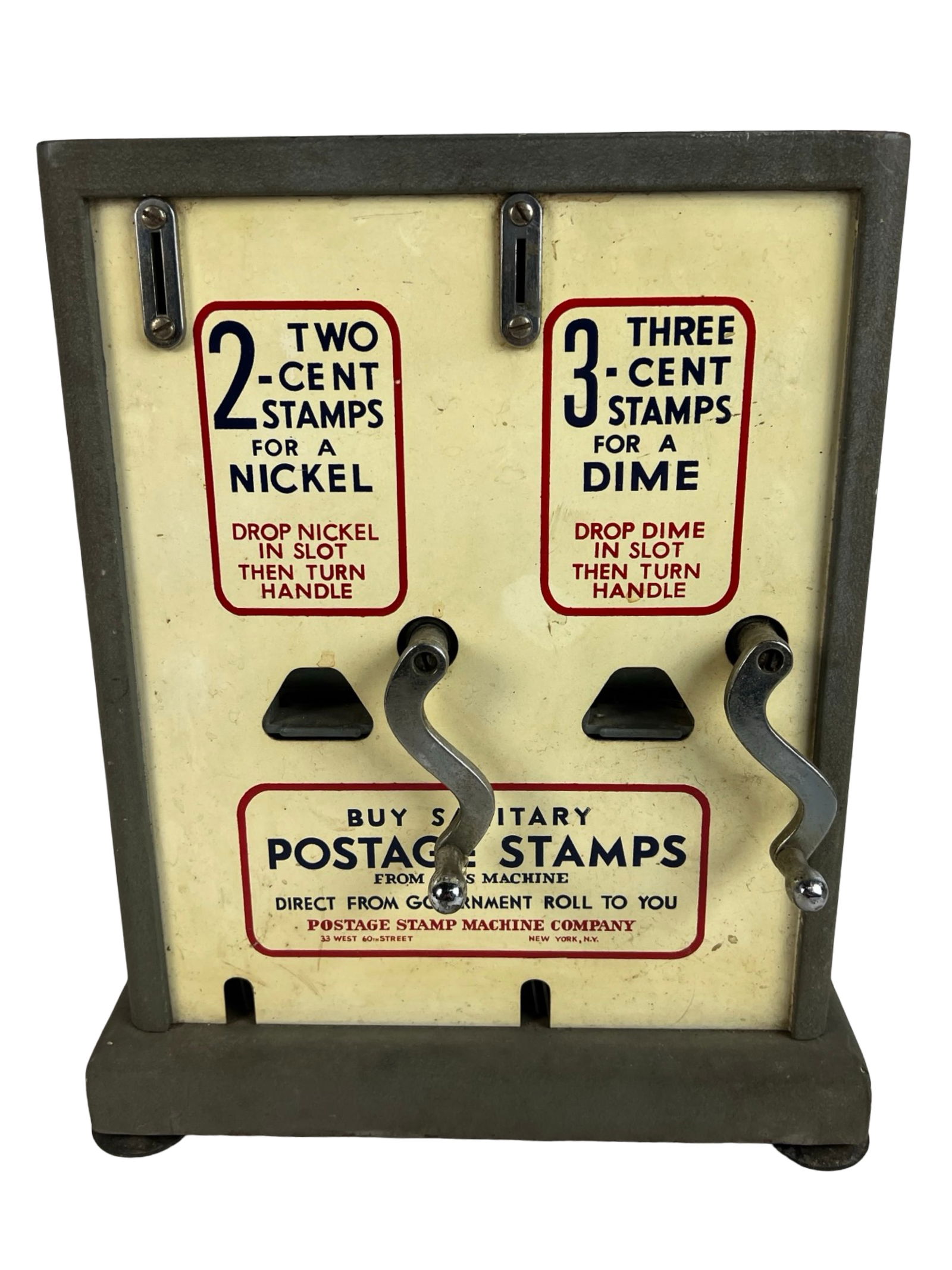 Vintage 5c & 10c Double Slot Postal Stamp Machine (1 of 5)