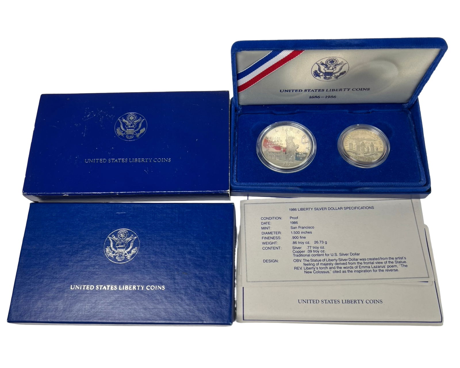 1986 U.S. Liberty Silver Two-Coin Proof Set (1 of 2)