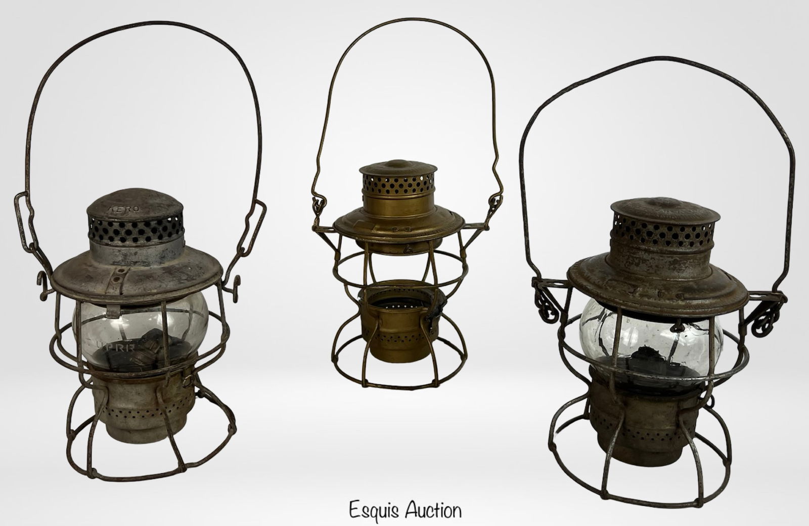 Antique Railroad Lanterns - UP RR, Adlake, and CNW (1 of 12)