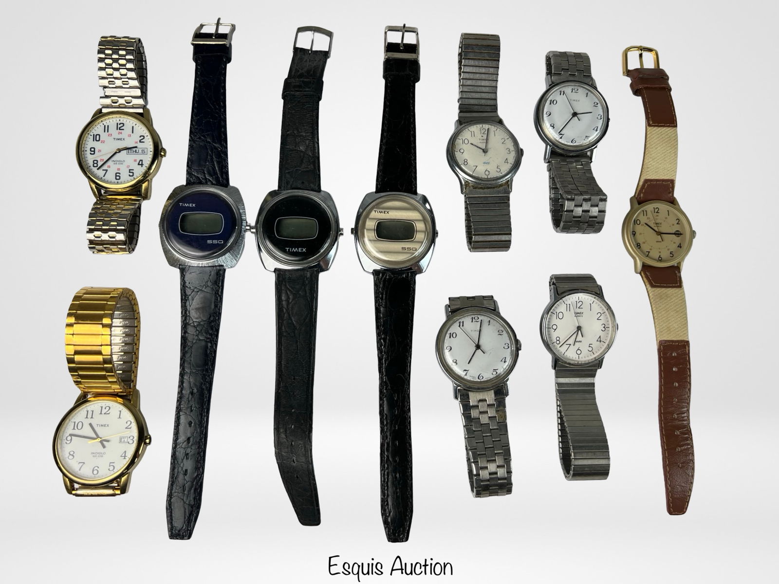 Collection of Timex Wrist Watches,: Group of Timex Wrist Watches. Untested, some might e as found