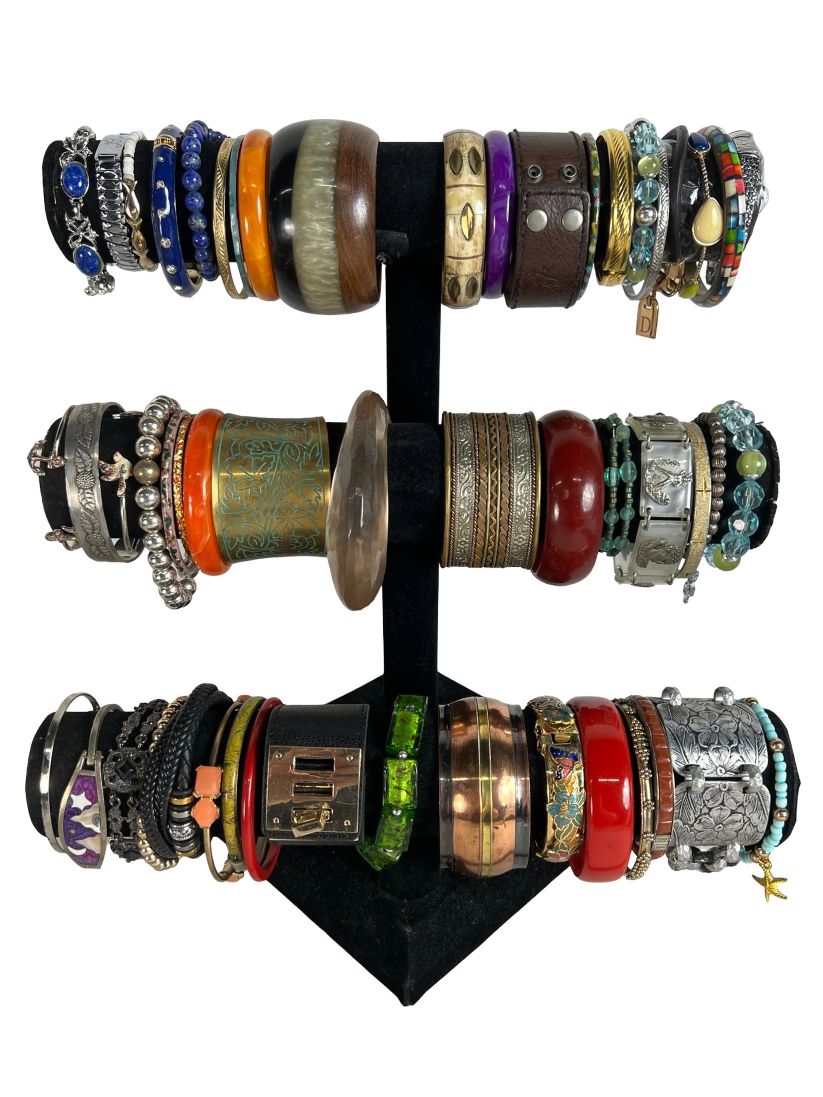 Collection of Lady's Bracelets: Explore a diverse assortment of bracelets, each one offering its own unique style and charm. Display stands are not included.