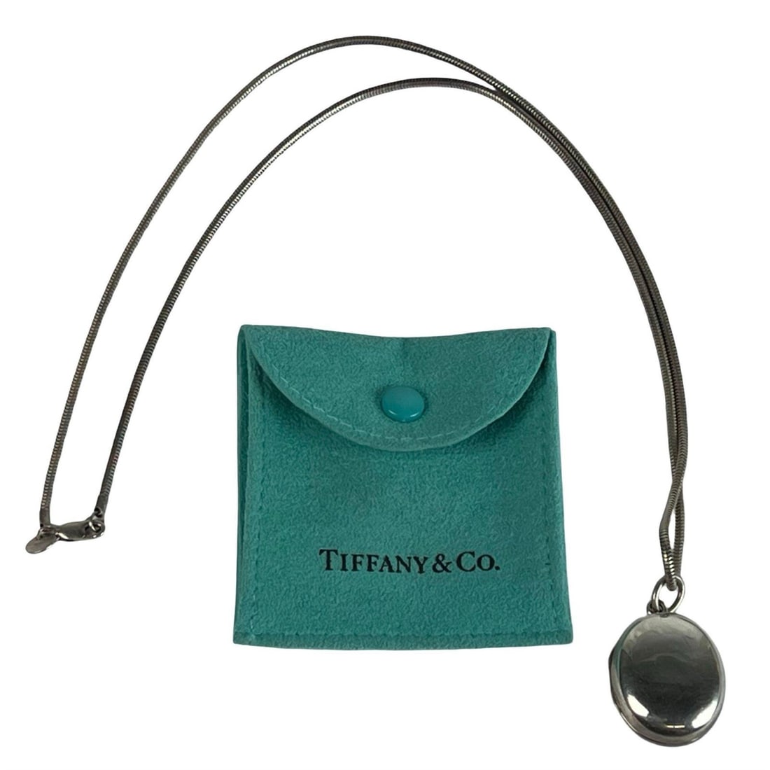 Tiffany & Co Sterling Silver Locket Pendant Snake (1 of 5)