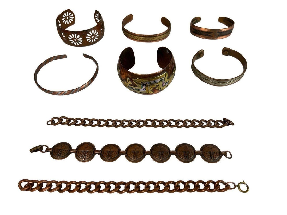 Vintage Copper and Brass Jewelry - Bracelets (1 of 4)