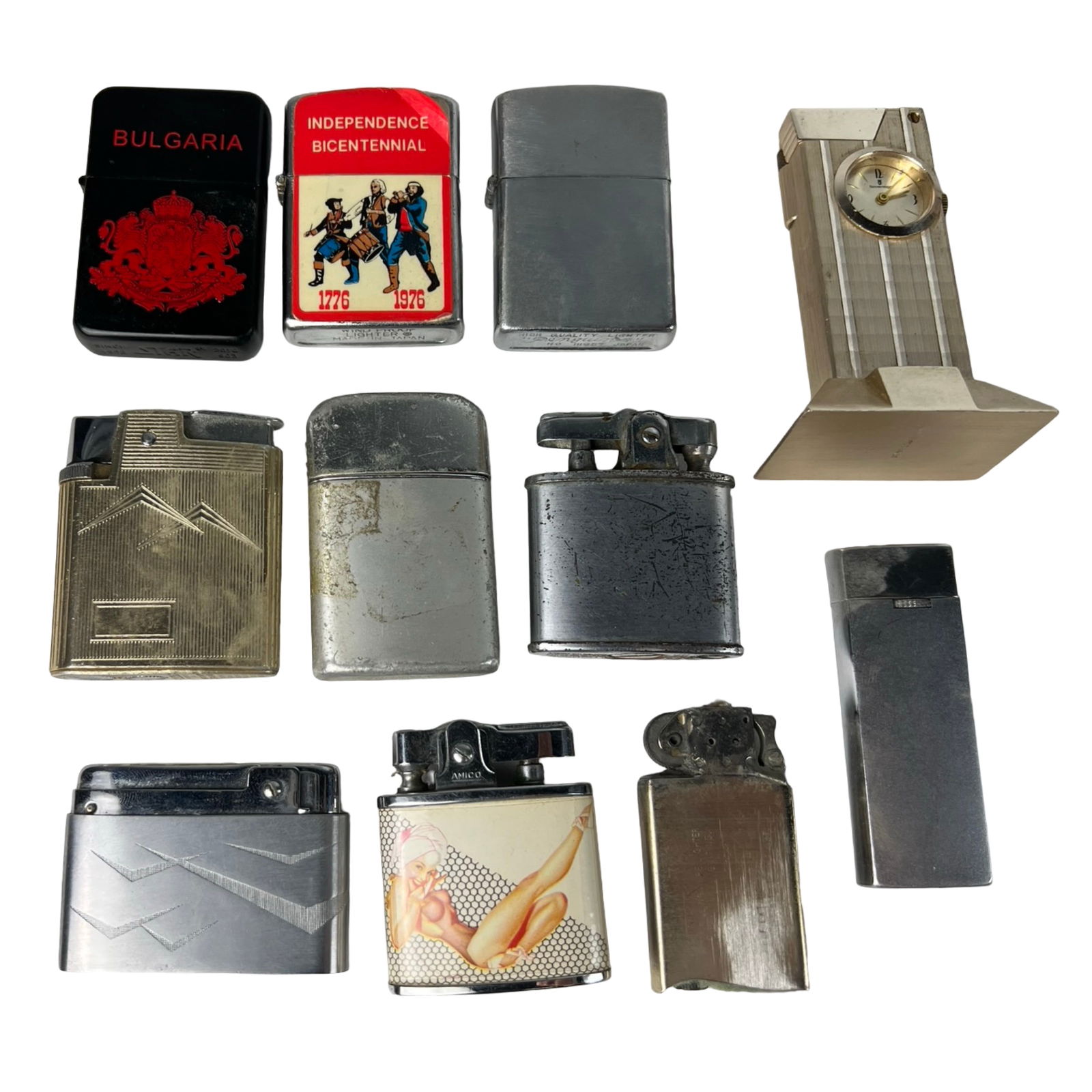 Lot of 11 Vintage Cigarette Lighters (1 of 3)