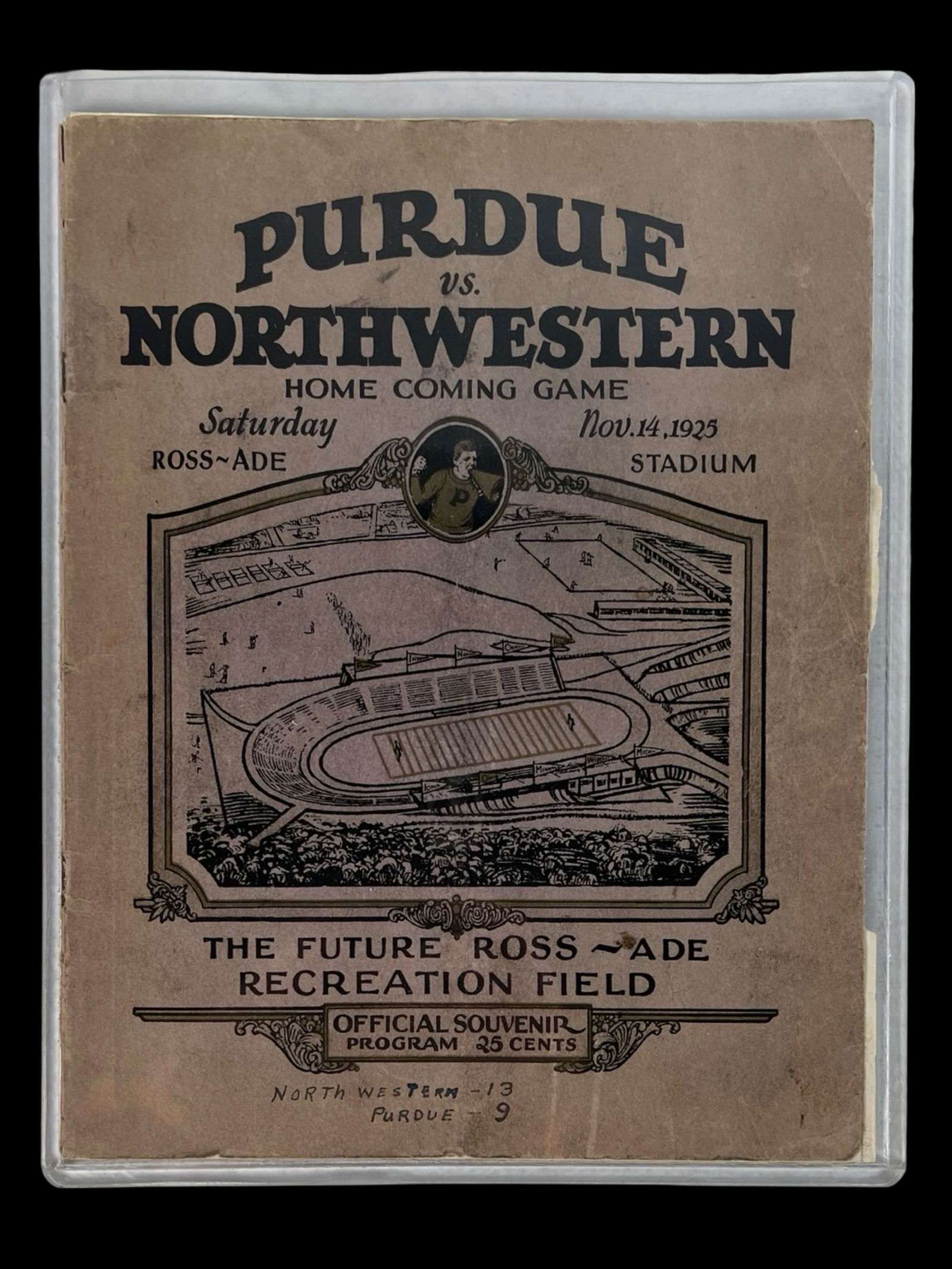 1925 Purdue vs. Northwestern Football Program (1 of 9)