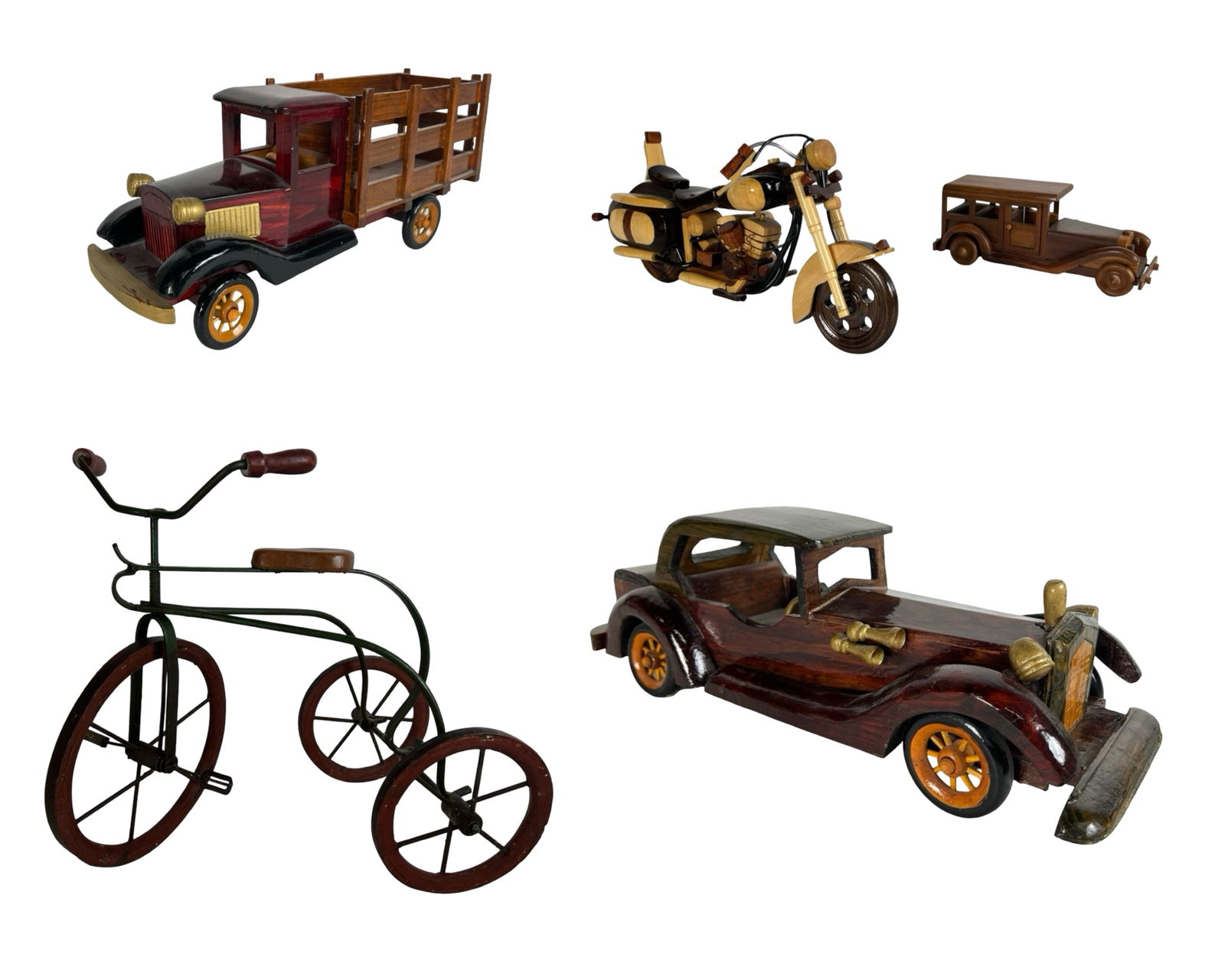 Vintage Wooden Decorative Vehicles & Tricycle (1 of 5)