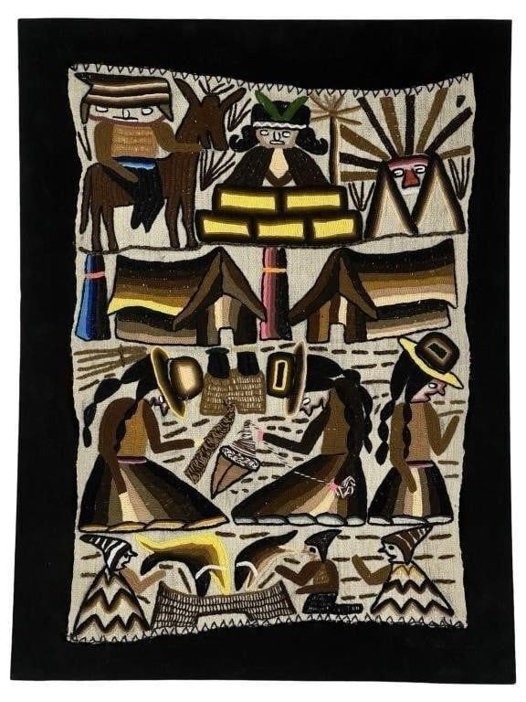 Peruvian Handwoven Folk Art Textile Wall Hanging (1 of 3)