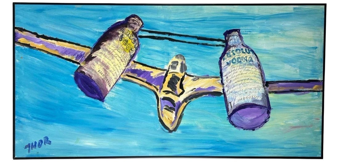 Flight Over Absolut - Bold Pop Art Painting (1 of 1)
