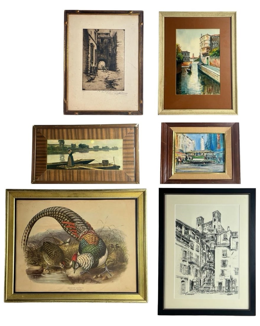 Collection of 10 Framed Artworks- Paintings & Pri (1 of 17)