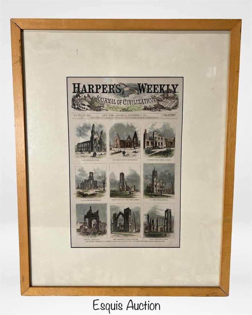 Harper's Weekly - 1871 Hand-Colored Lithograph (1 of 2)