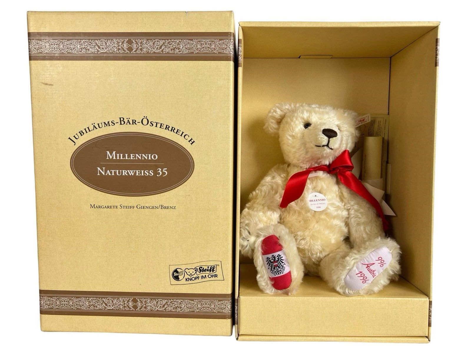 Steiff 1996 Austria "Millennio" Mohair Teddy Bear (1 of 6)