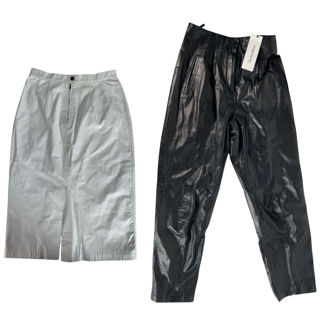 Women's Genuine Leather Skirt & Pants Set (1 of 5)