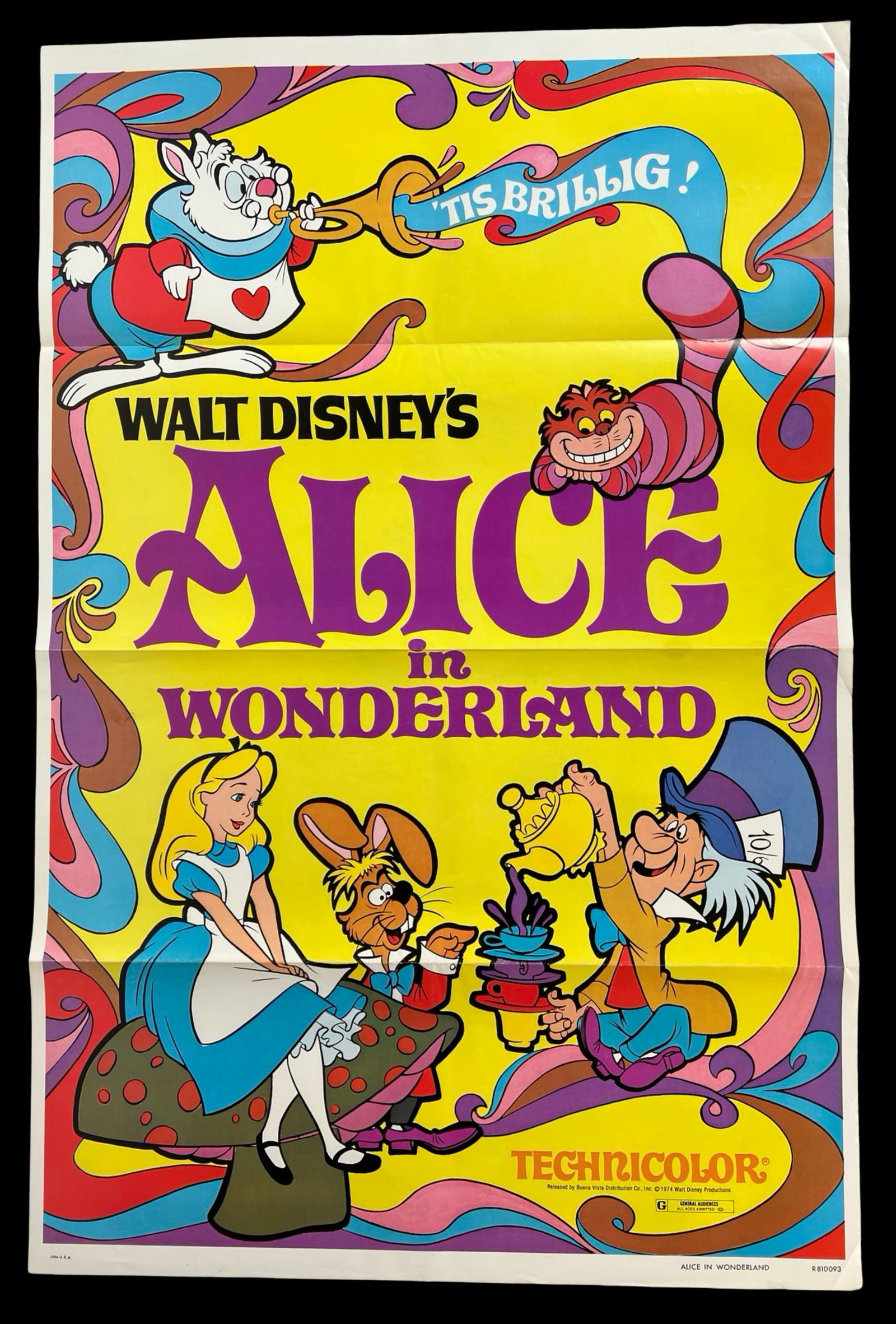 Disney's Alice in Wonderland Movie Poster (1 of 3)