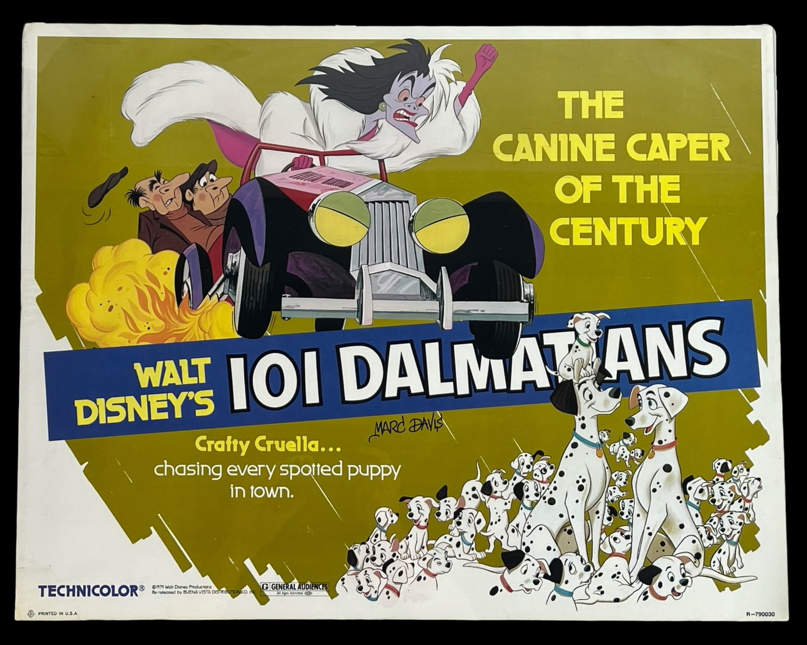 Disney 101 Dalmatians Poster Signed by Marc Davis (1 of 5)