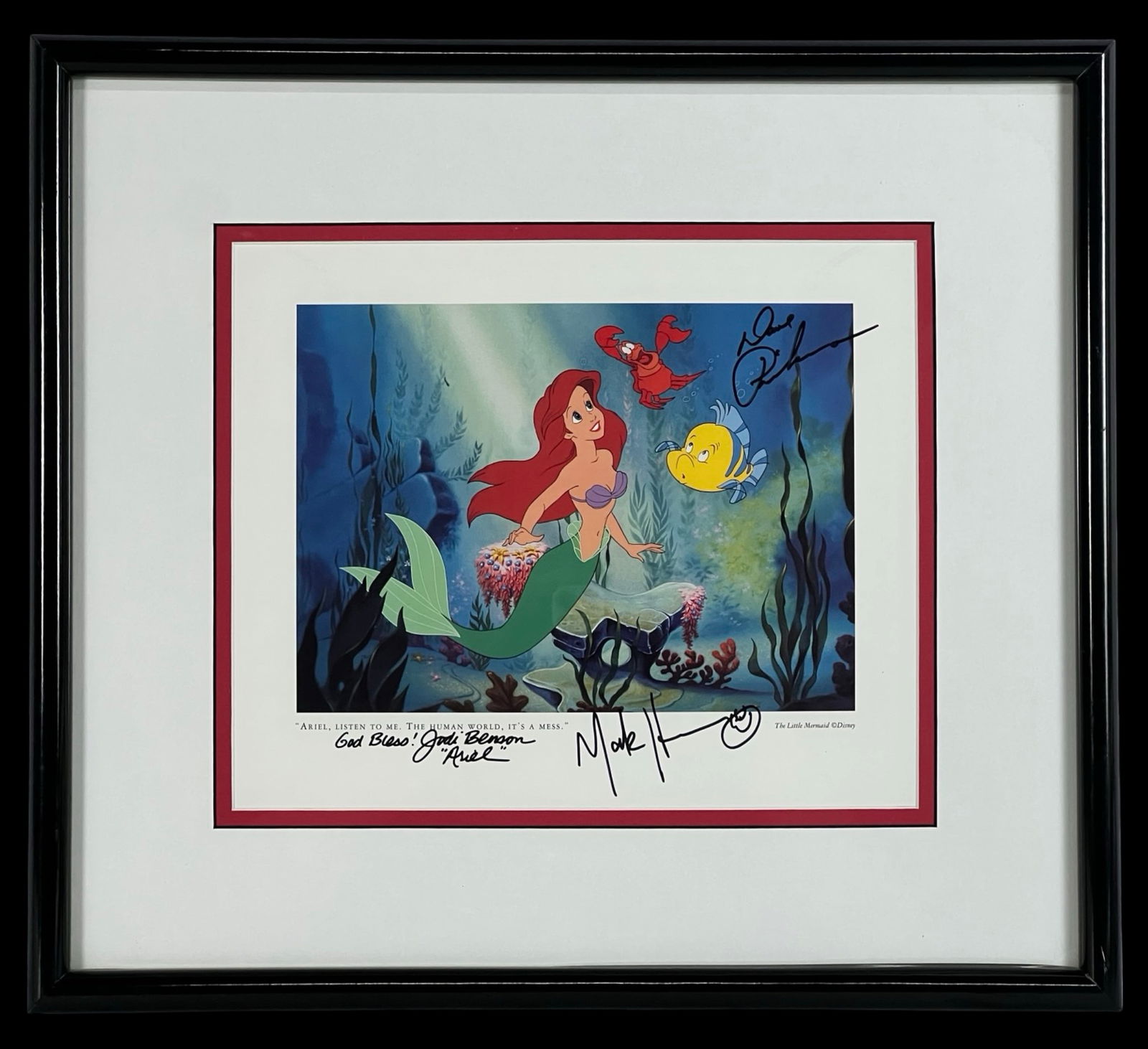 The Little Mermaid Litho Signed by Jodi Benson, Ma (1 of 7)