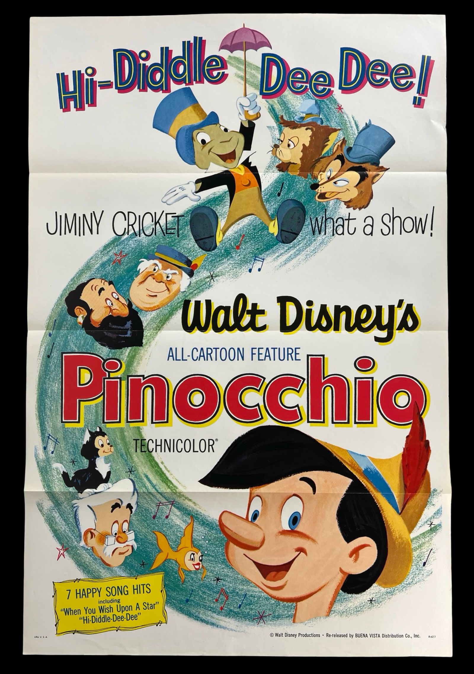 Walt Disney's Pinocchio Movie Poster (1 of 4)