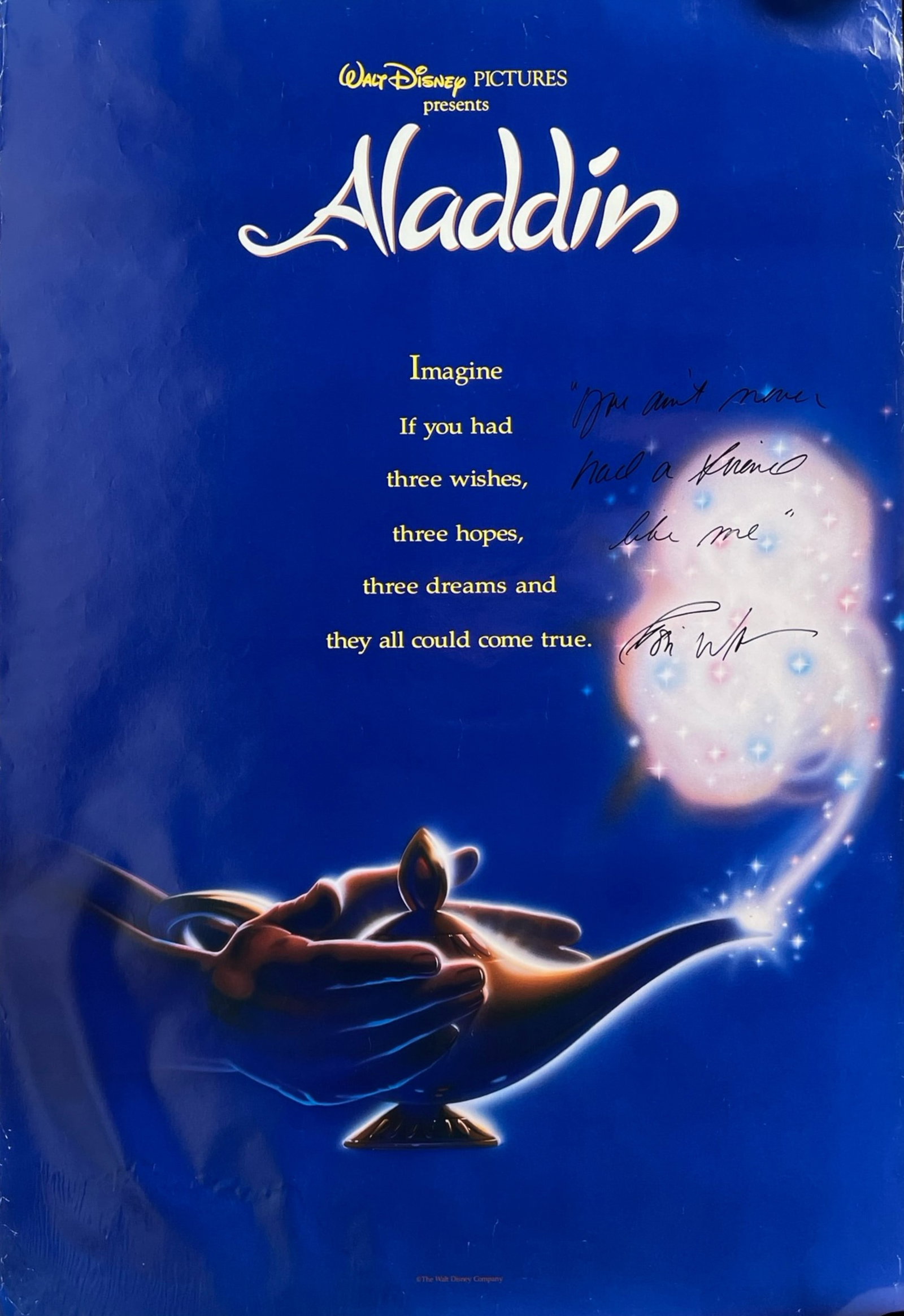 Robin Williams autographed Disney's Aladdin Poster (1 of 4)