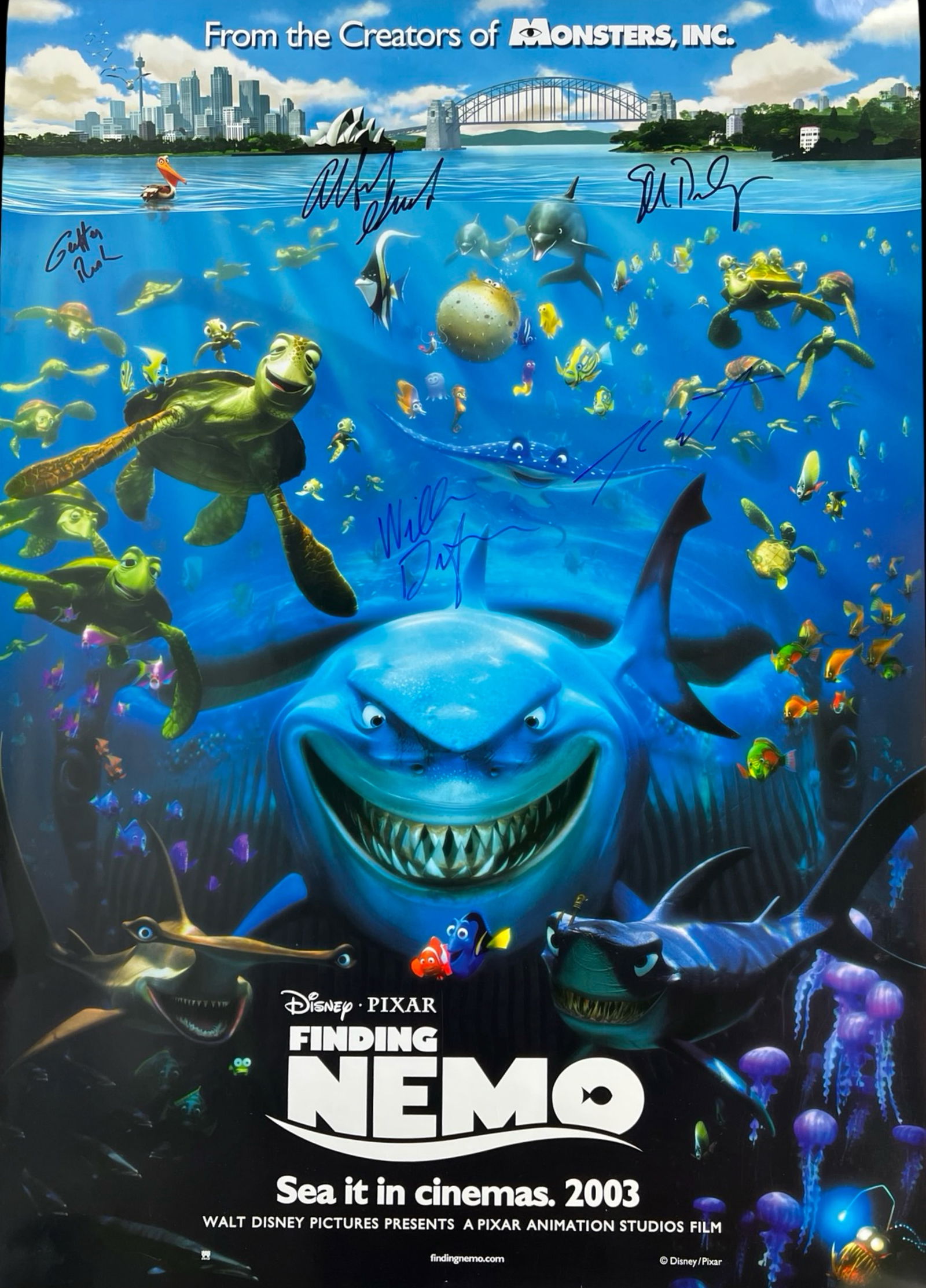Finding Nemo Cast Autographed Movie Poster (1 of 8)