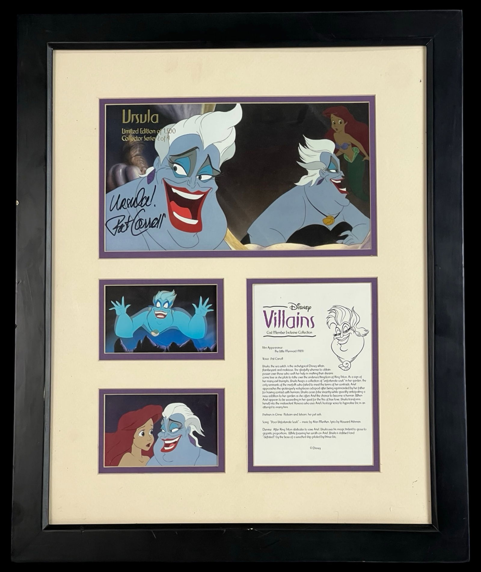 Little Mermaid Ursula Litho Signed by Pat Carroll (1 of 4)
