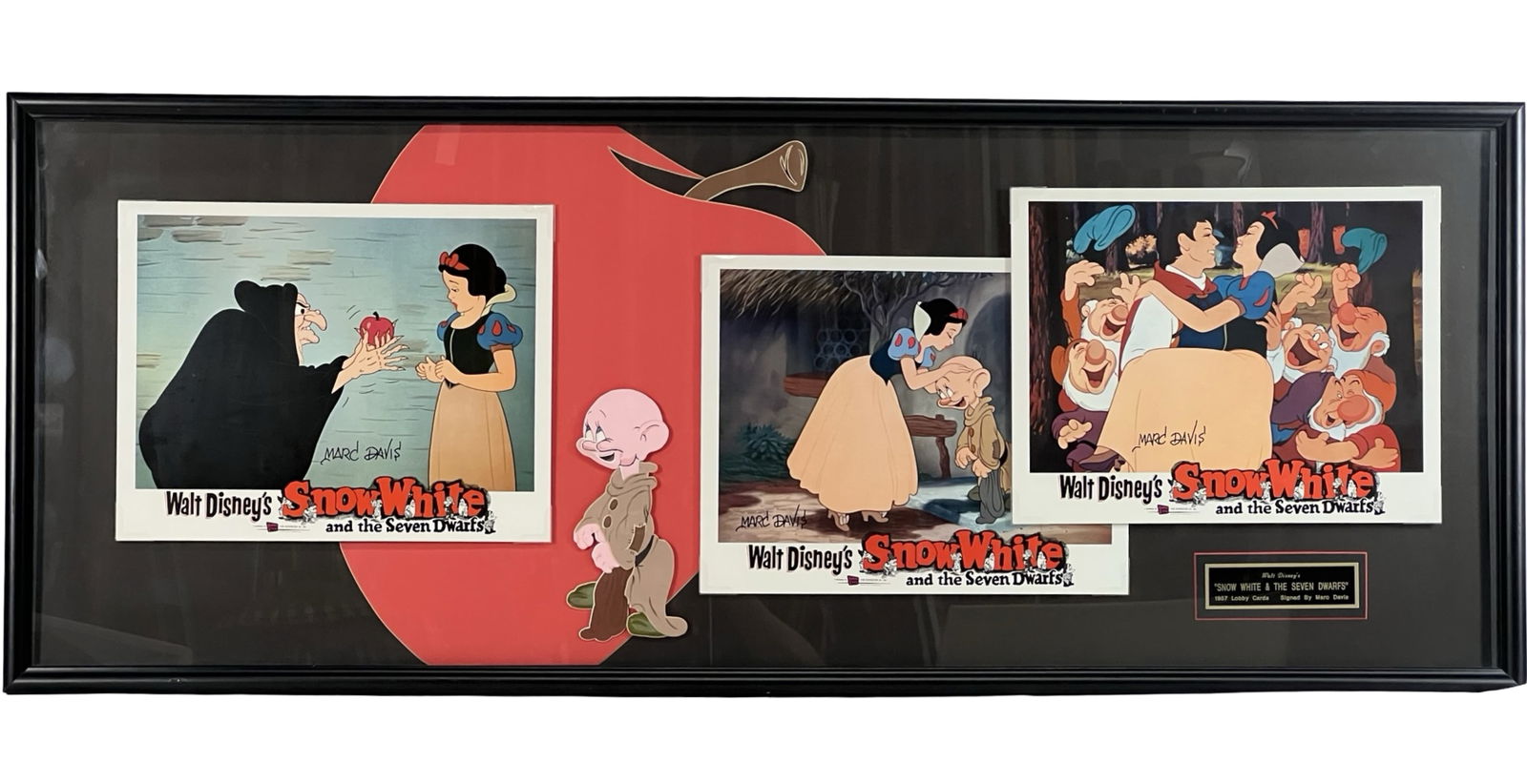 Snow White Lobby Card Display Signed by Marc Davis (1 of 9)