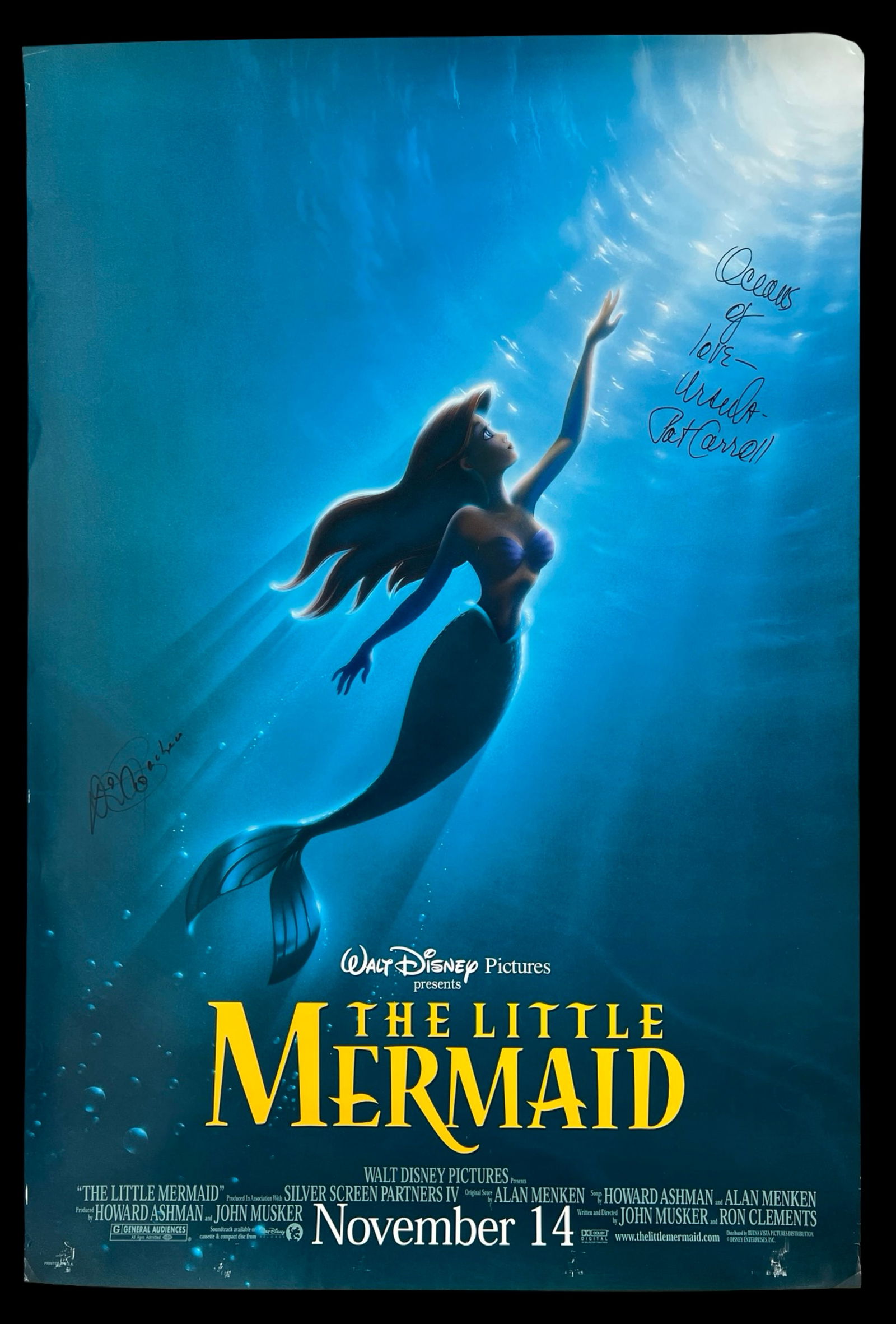 The Little Mermaid Double Autographed Movie Poster (1 of 4)
