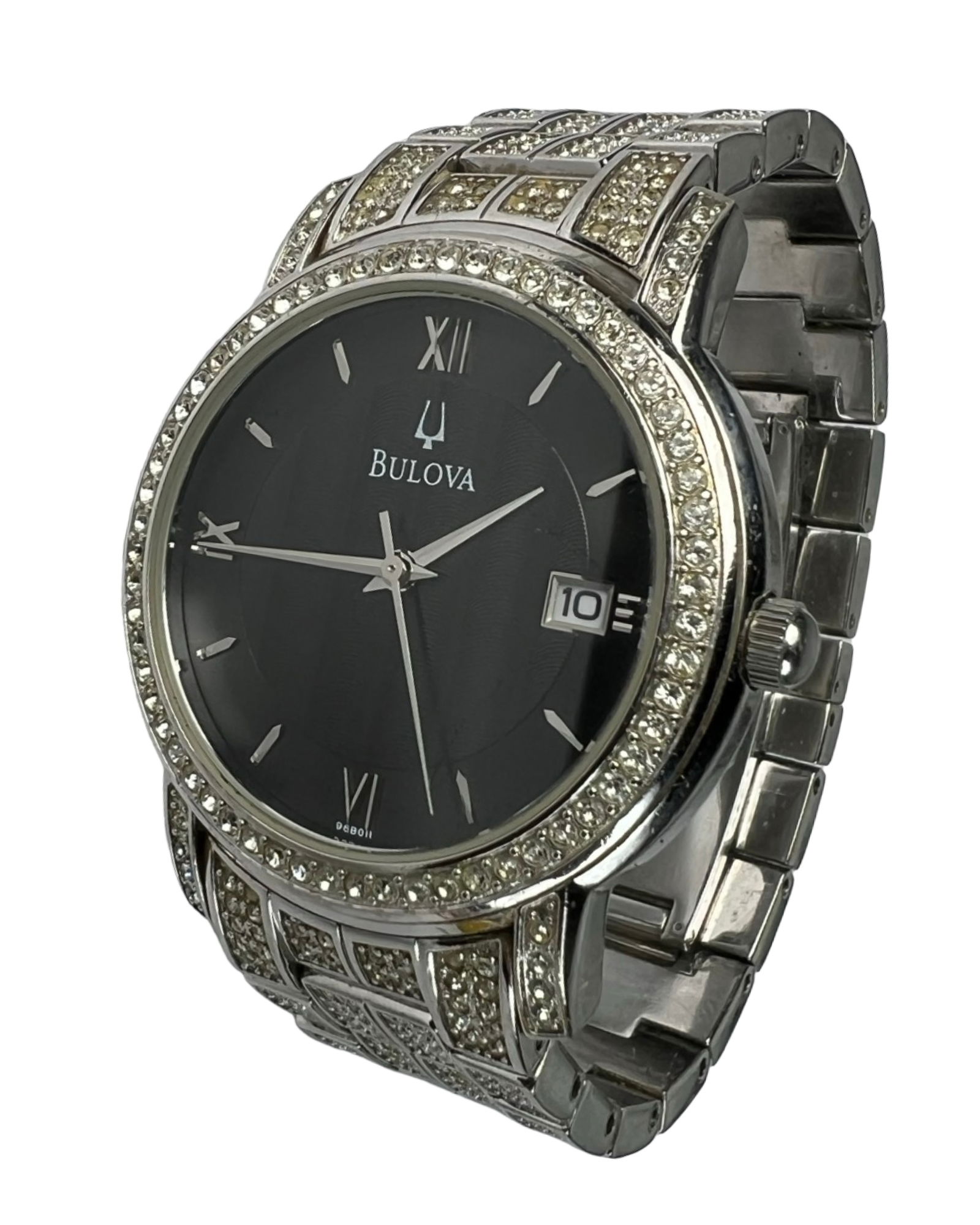 Bulova Crystal Men's Wrist Watch 96B011: Bulova Crystal Men's Wrist Watch 96B011. Good overall Condition, normal wear, untested w/o battery