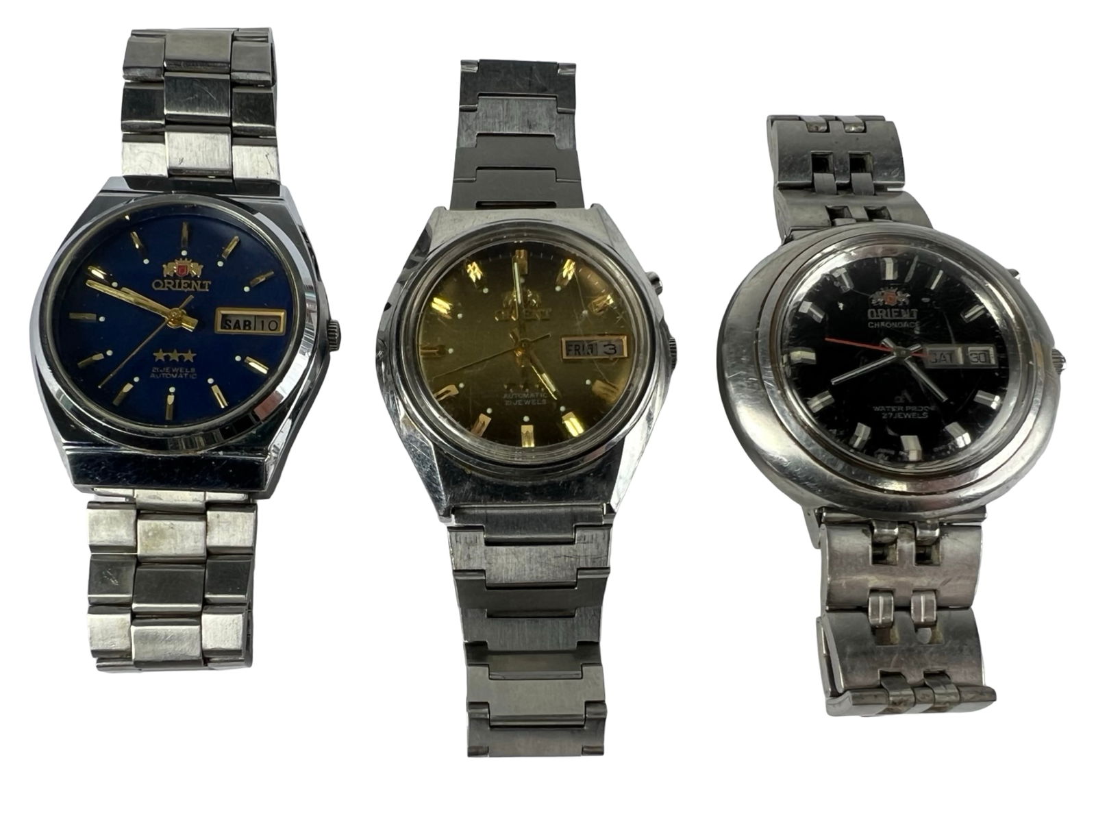 3 Vintage Orient Automatic Men's Wrist Watches (1 of 4)