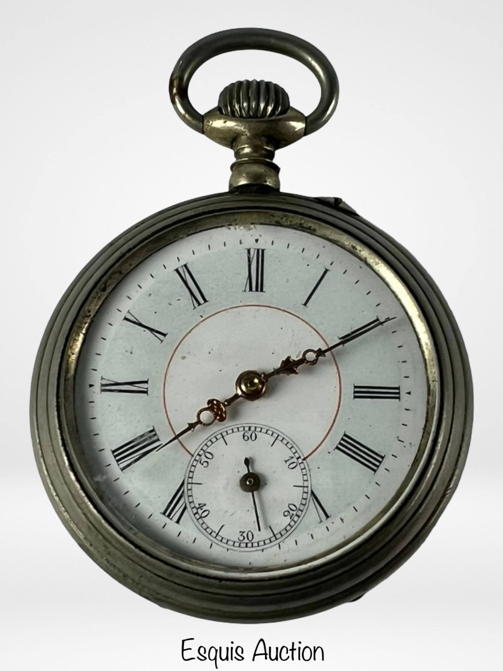 Antique European Pocket Watch in Silver Case (1 of 6)