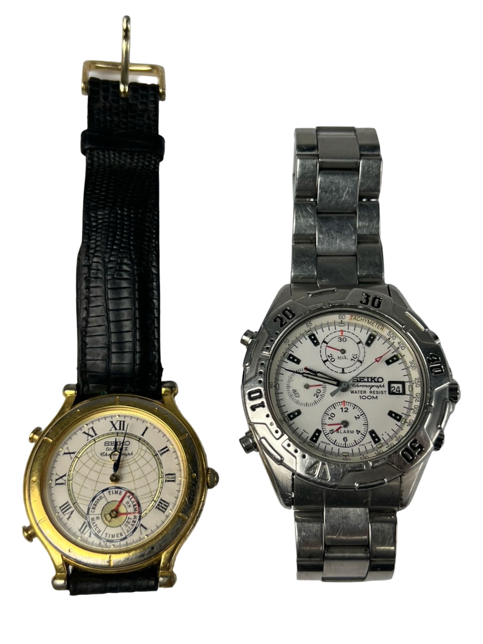 2 Vintage Seiko Chronograph Wrist Watches (1 of 5)