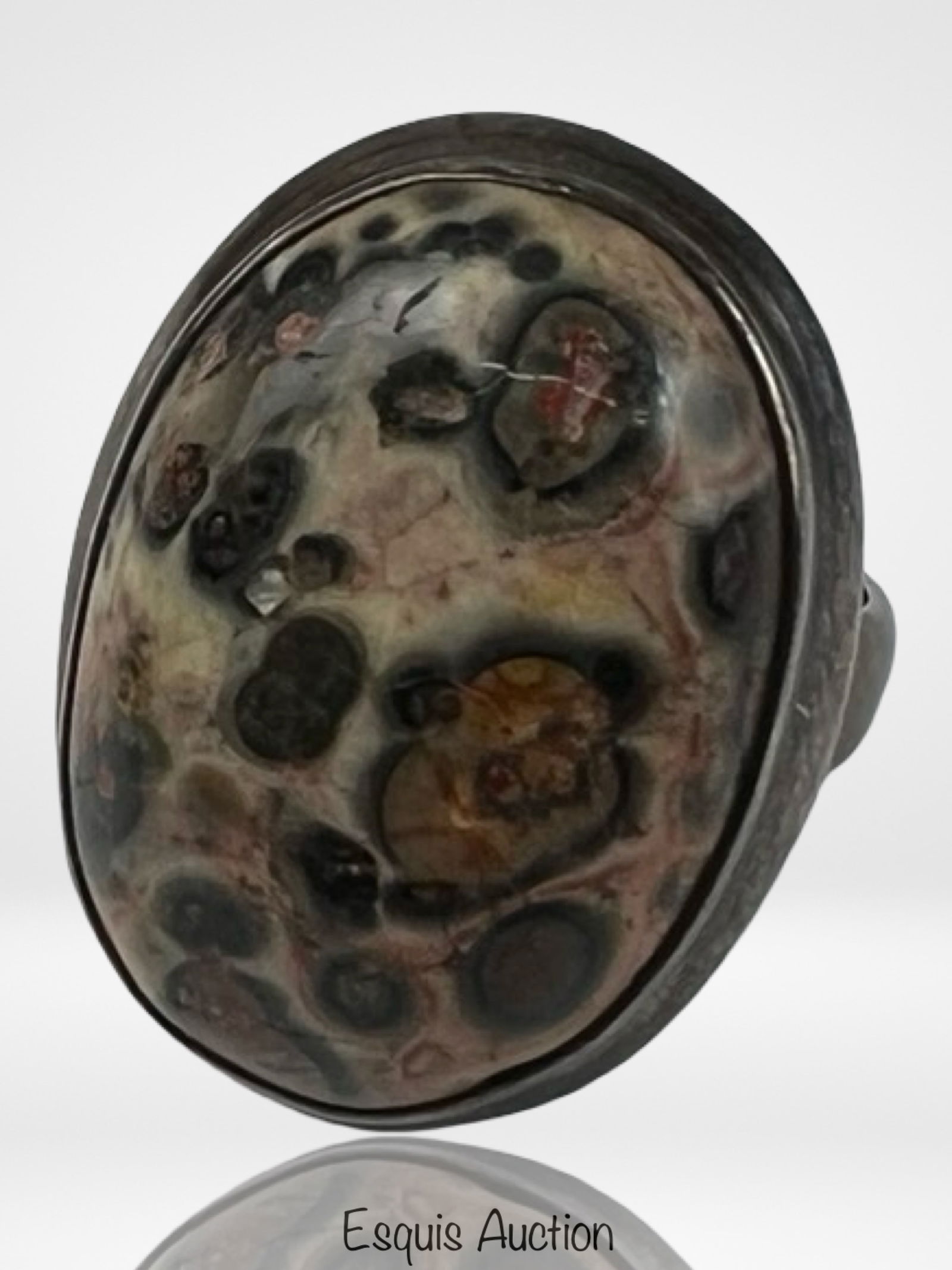 Sterling Silver & Leopard Jasper Ring (1 of 3)