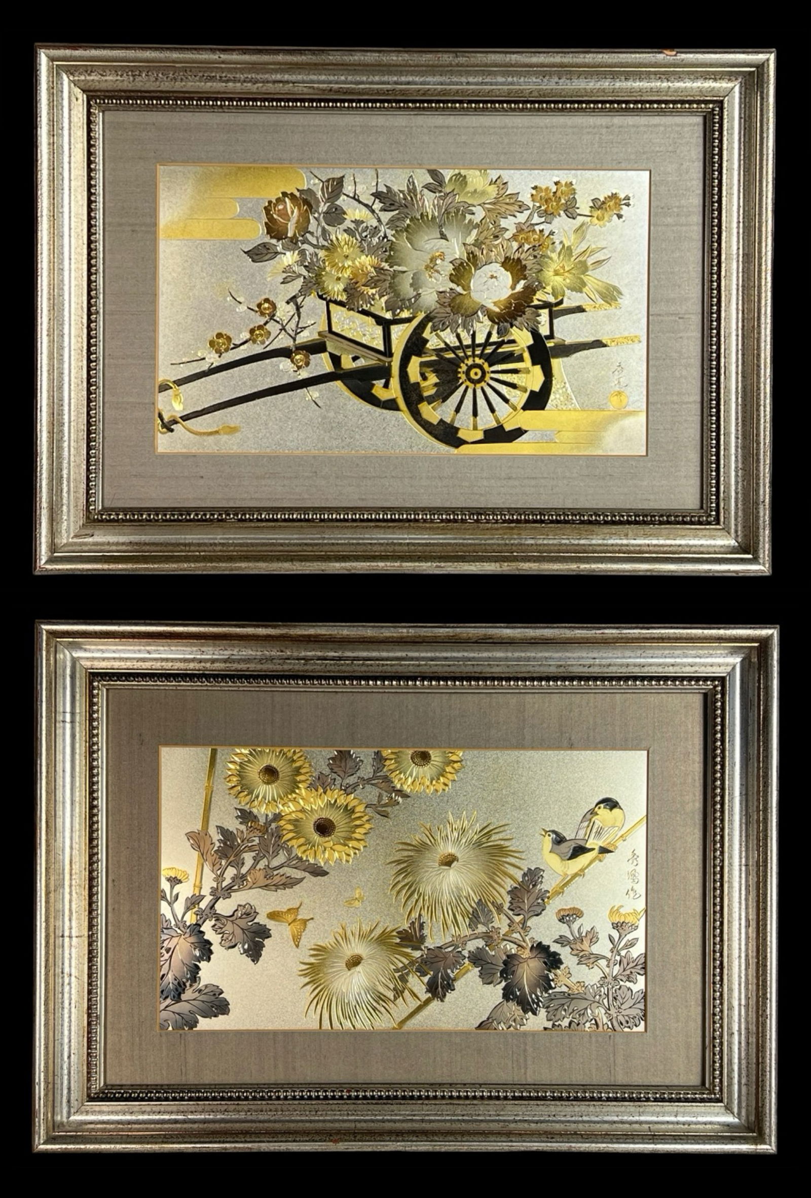 Pair of Japanese Chokin Artworks by Lin-Art (1 of 7)