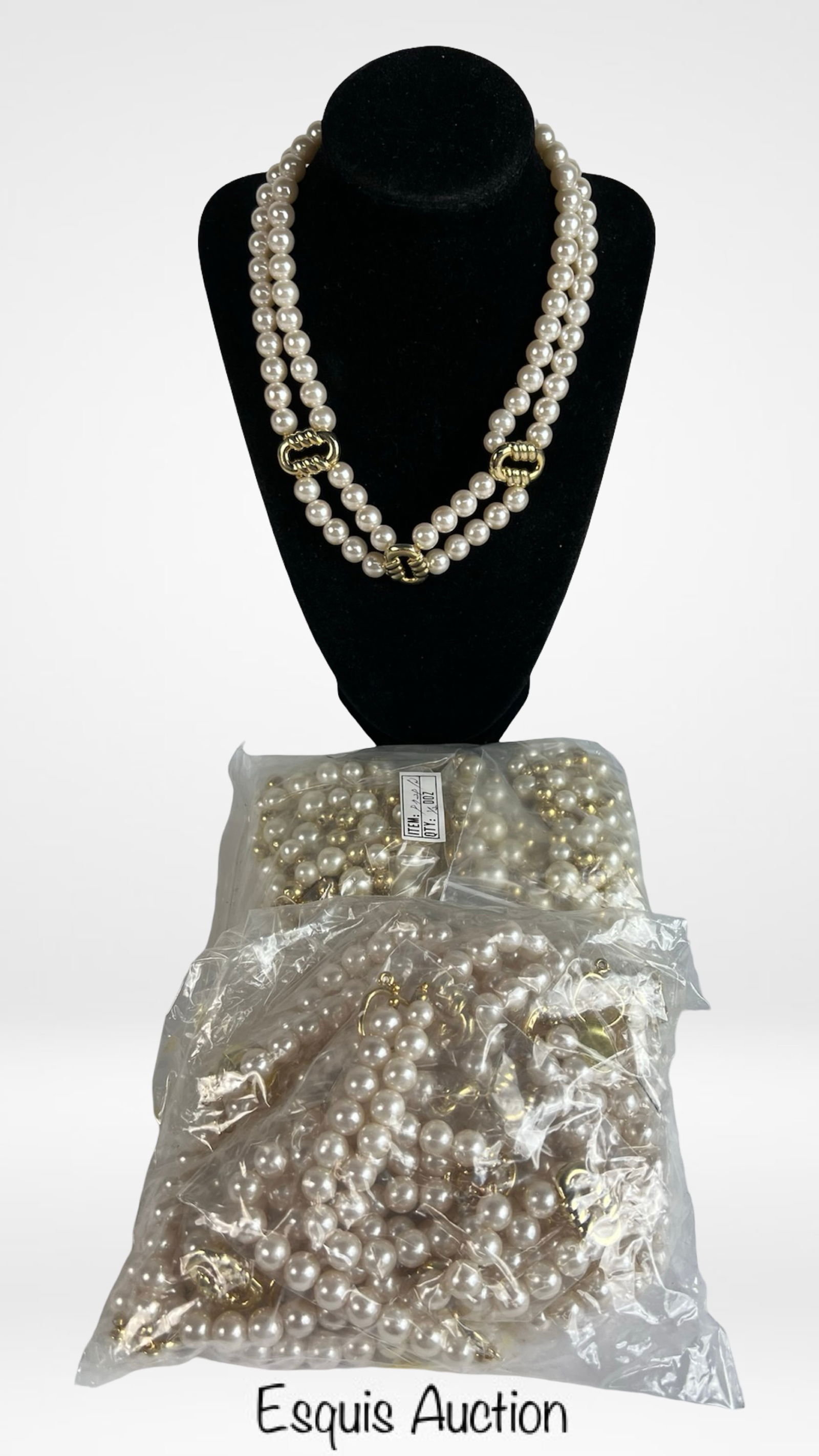 24 Double-Strand Faux Pearl Necklaces (1 of 1)