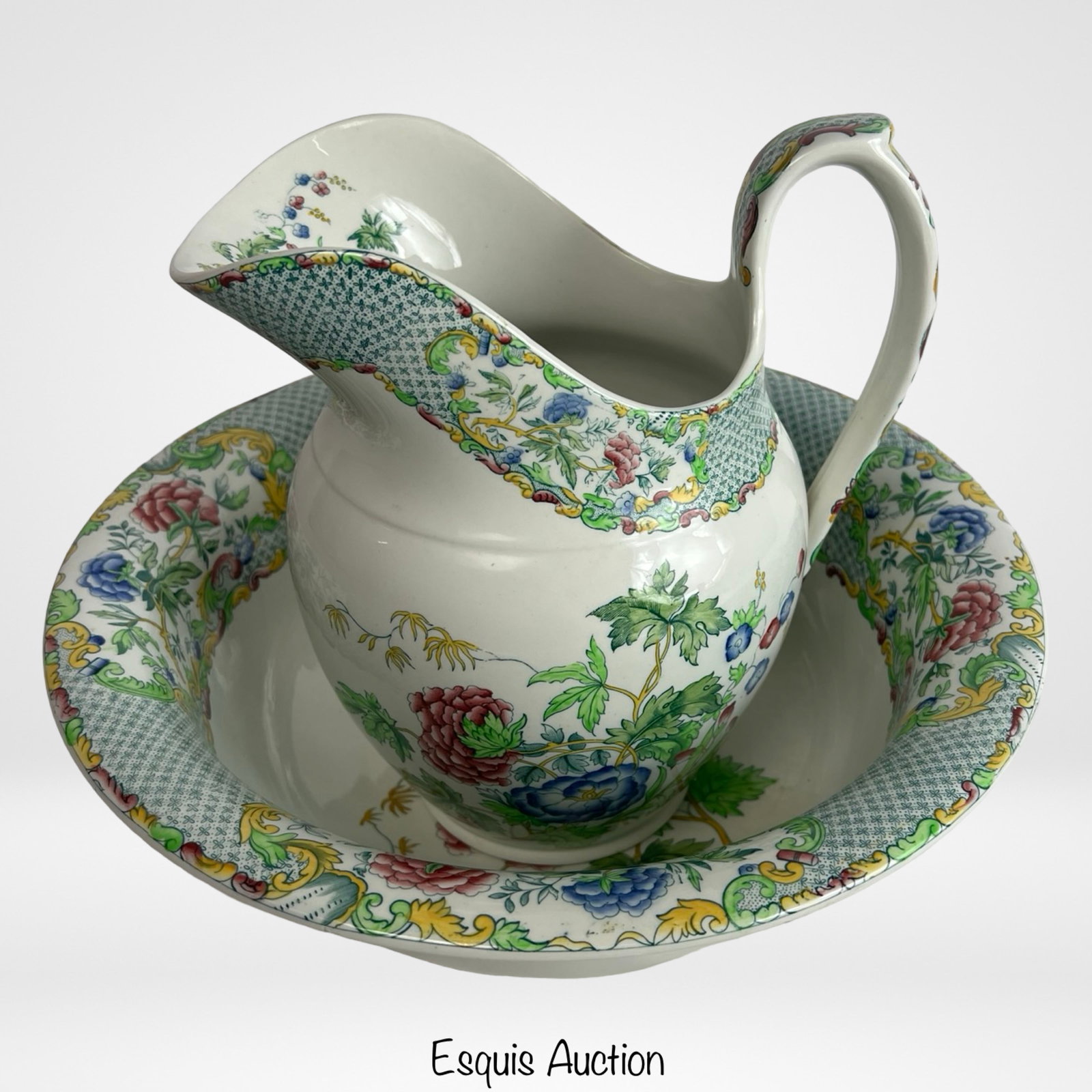 Copeland Spode England Pitcher & Wash Basin Set (1 of 5)